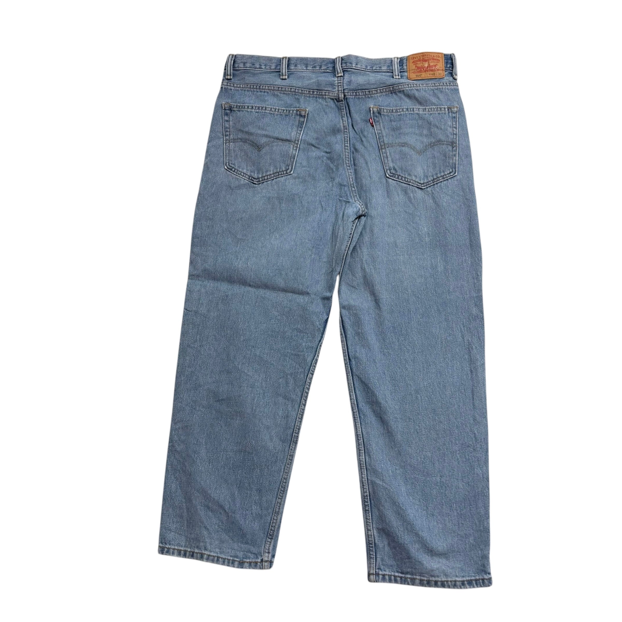 Levis 550 Jeans W40 L30 Mens Light Blue Baggy Relaxed Straight Fit Vintage (E)
