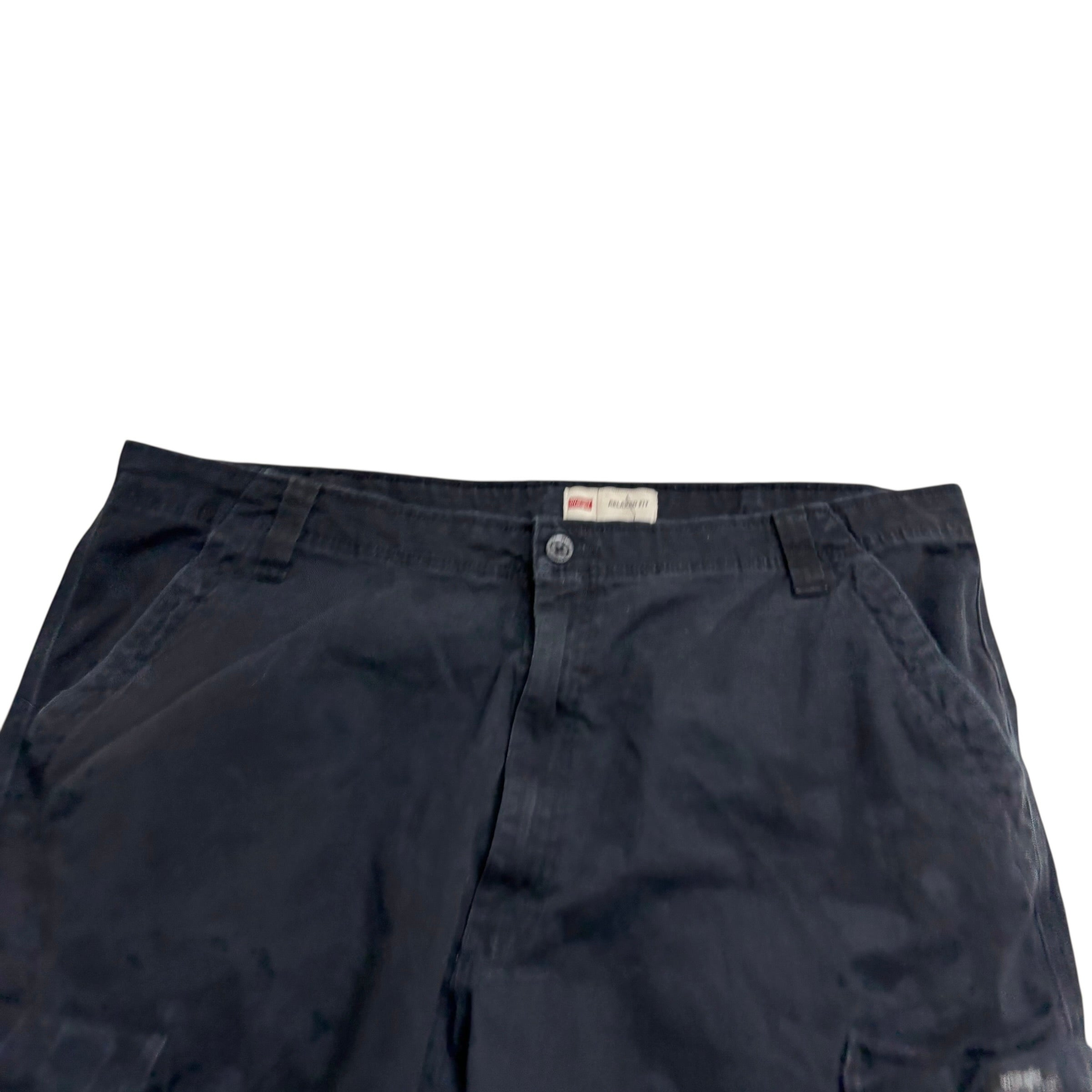 Wrangler Cargo Trousers W42 L32 Mens Black Relaxed Straight Fit Stretch Pants