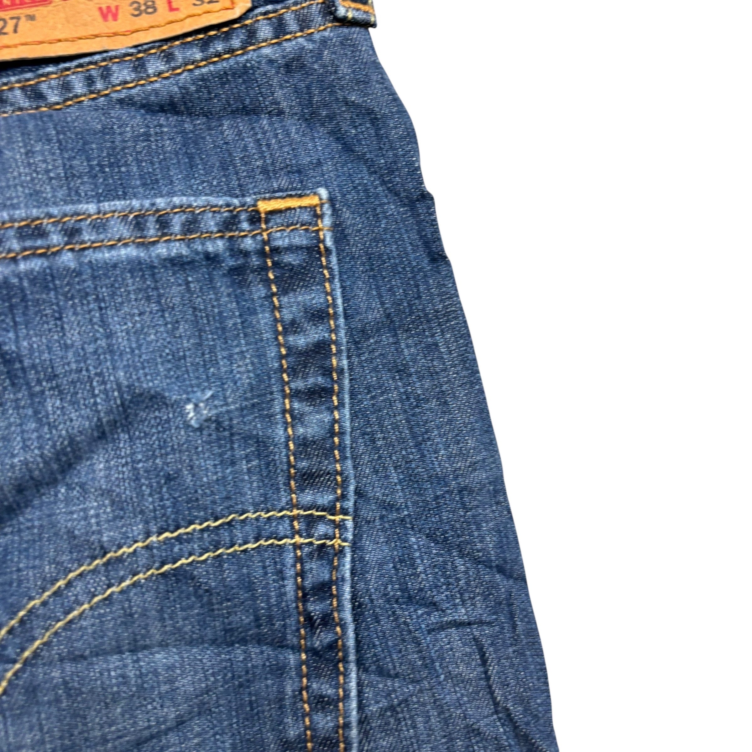 Levis 527 Jeans W38 L32 Mens Dark Blue Slim Bootcut Fit Denim