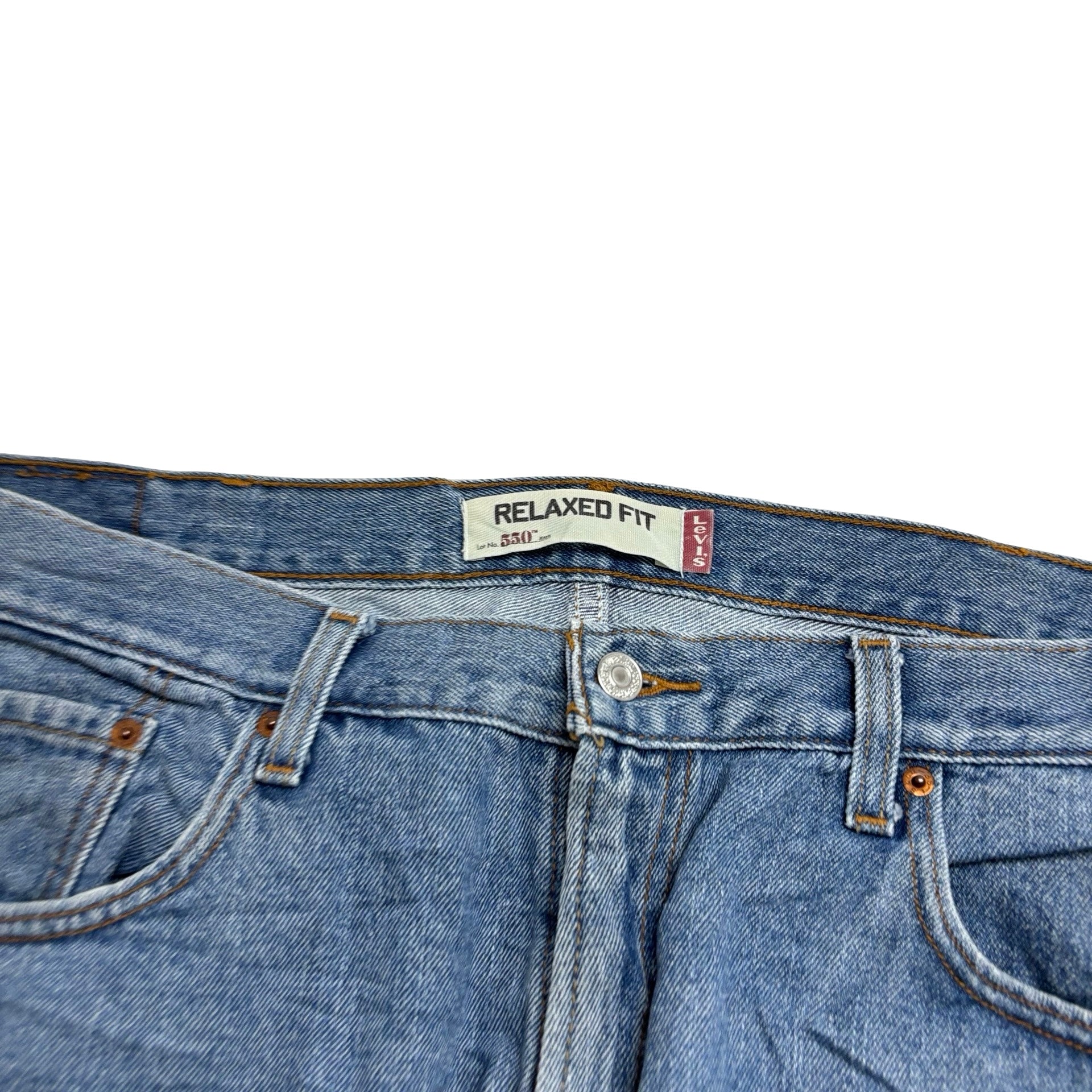 Levis 550 Jeans W40 L32 Mens Light Blue Baggy Relaxed Straight Fit Vintage (E)