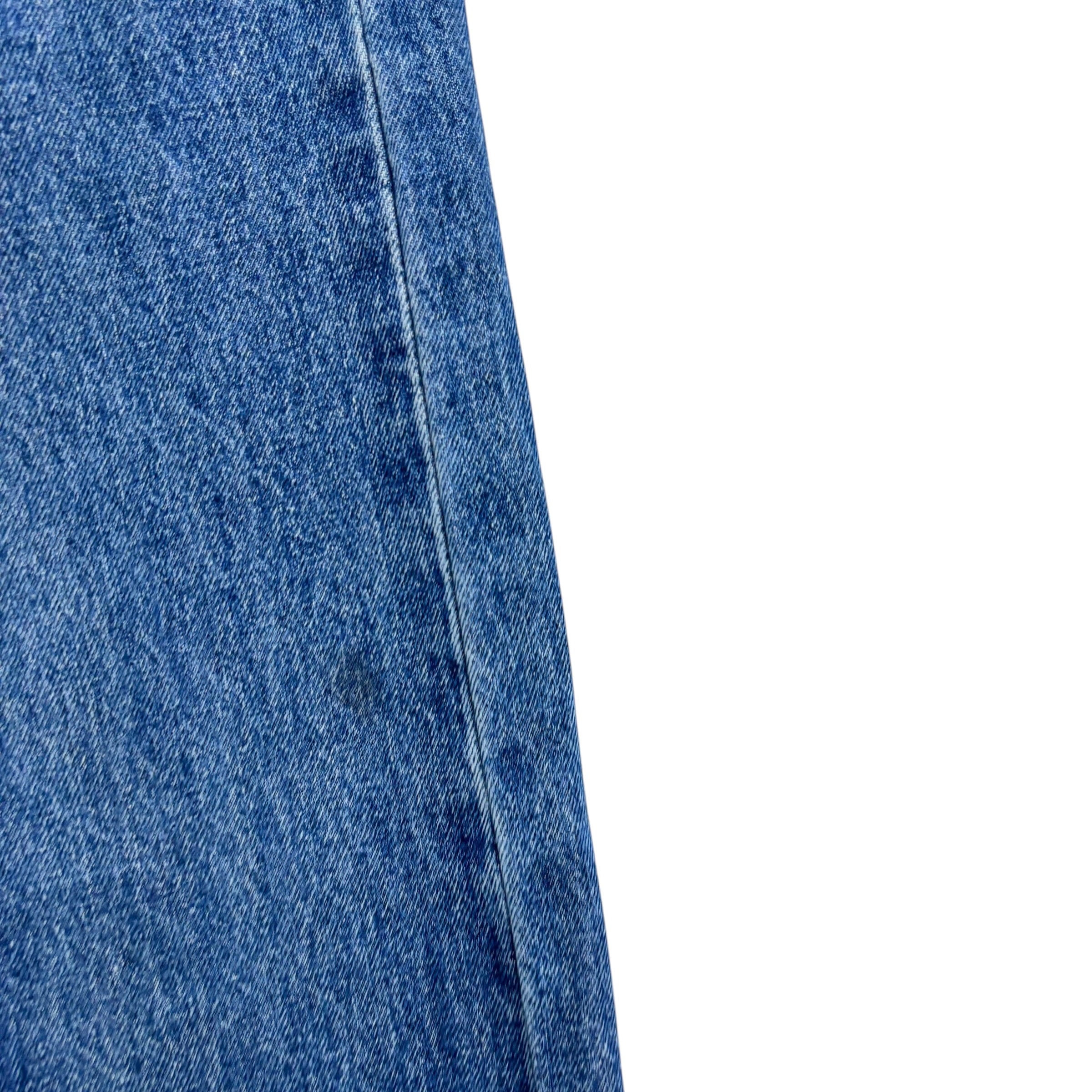Levis 505 Jeans W38 L30 Mens Mid Blue Regular Straight Fit Denim