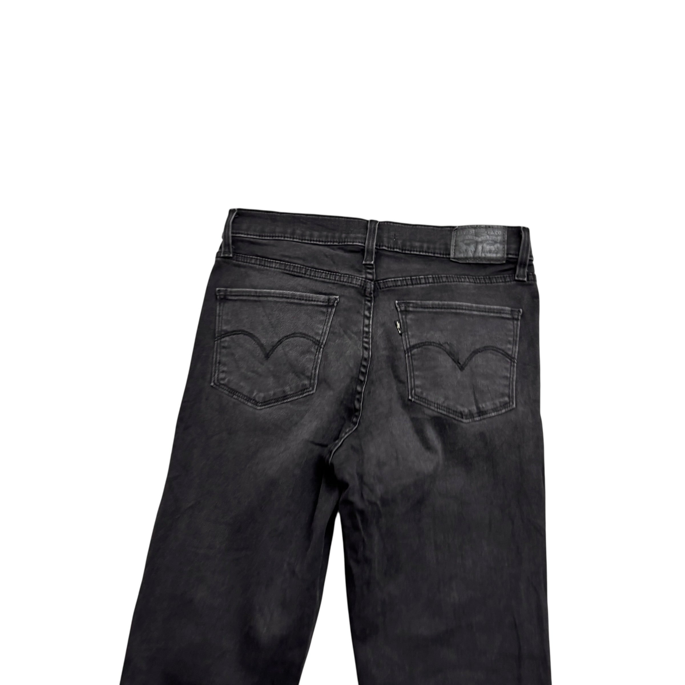 Levis 311 Jeans W28 L32 Womens Shaping Skinny Black Stretch Denim (E)