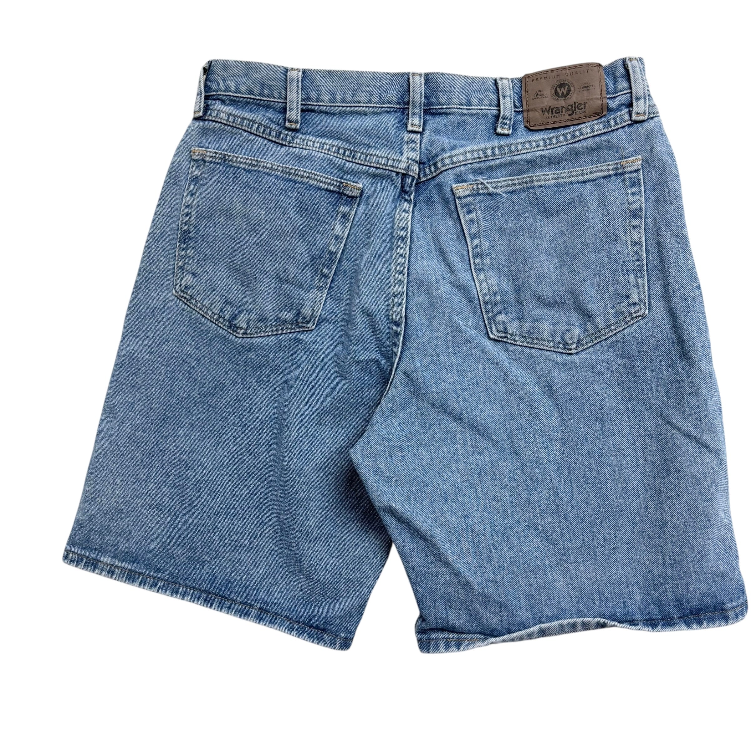 Wrangler Baggy Jorts W33 Mens Denim Shorts Mid Blue Relaxed Fit