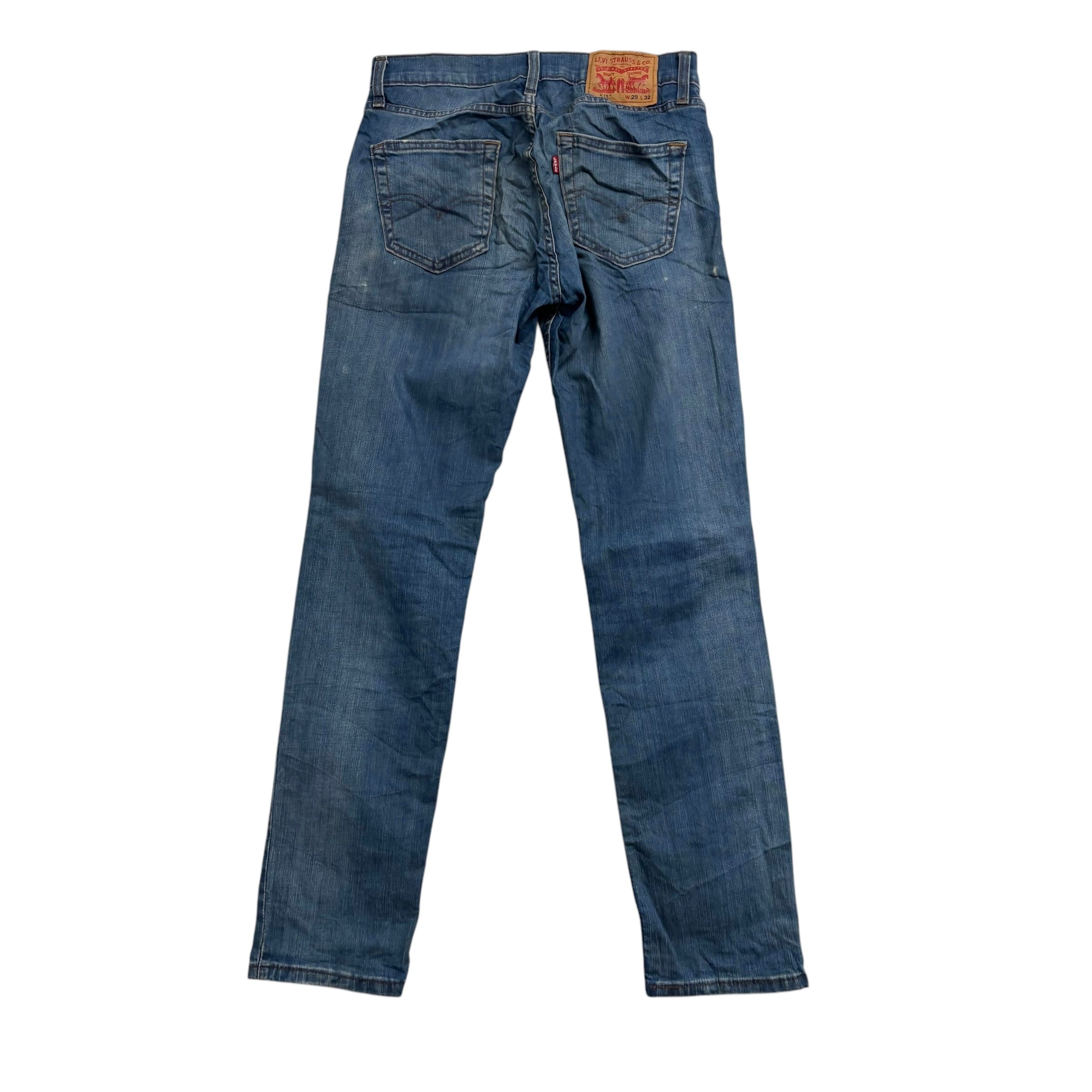 Levis 511 Jeans W29 L32 Mens Mid Blue Slim Fit Stretch Denim (F)