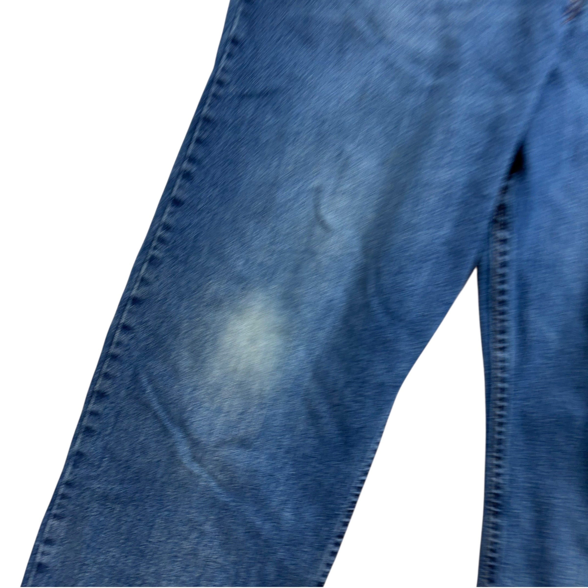 Wrangler Jeans W40 L32 Mens Mid Blue Relaxed Straight Fit Stretch Denim (F)