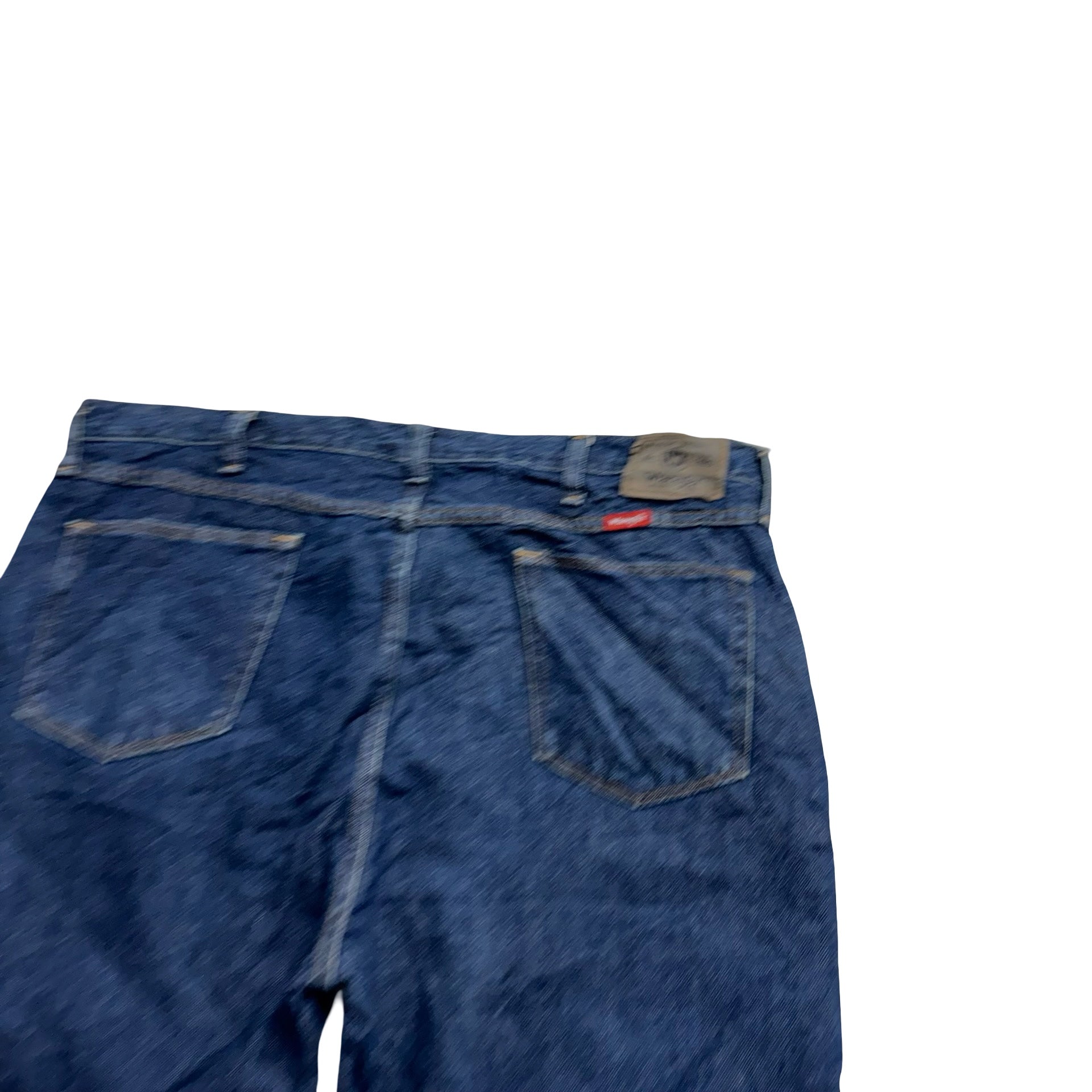 Wrangler Jeans W42 L30 Mens Dark Blue Regular Straight Fit Vintage Denim (E)