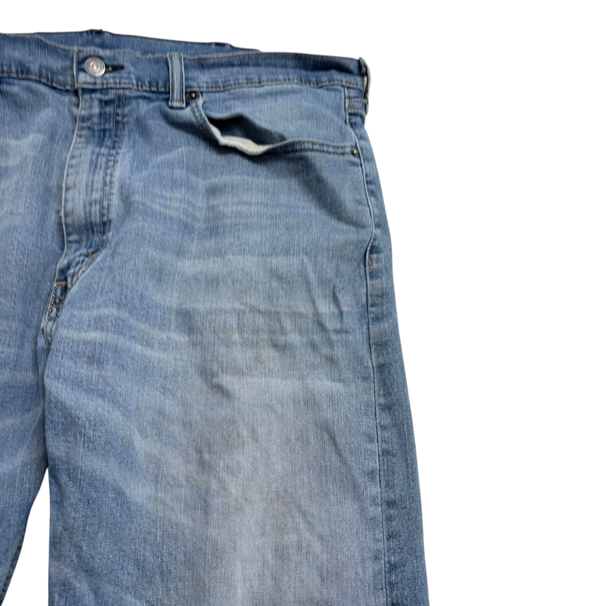 Levis 505 Jeans W38 L31 Mens Light Blue Regular Straight Fit Stretch Denim (F)