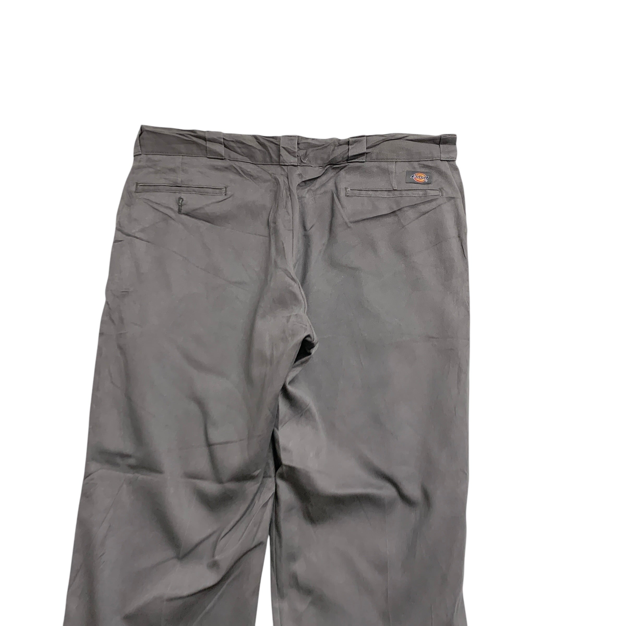 Dickies 874 Trousers W40 L30 Mens Grey Pants Original Straight Fit Workwear (E)