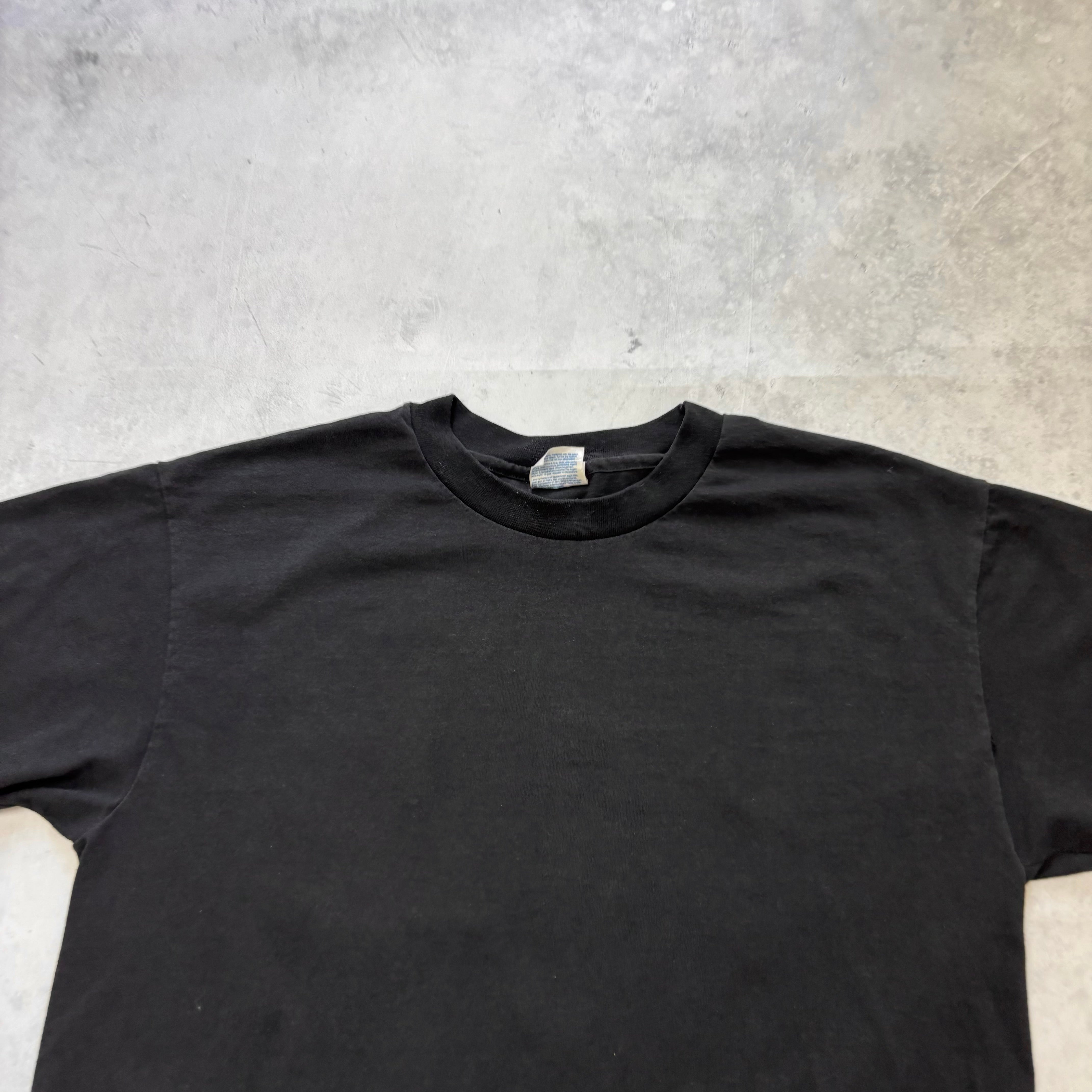 Vintage T Shirt Mens Large Black Single Stitch Graphic Print 90s USA (E)