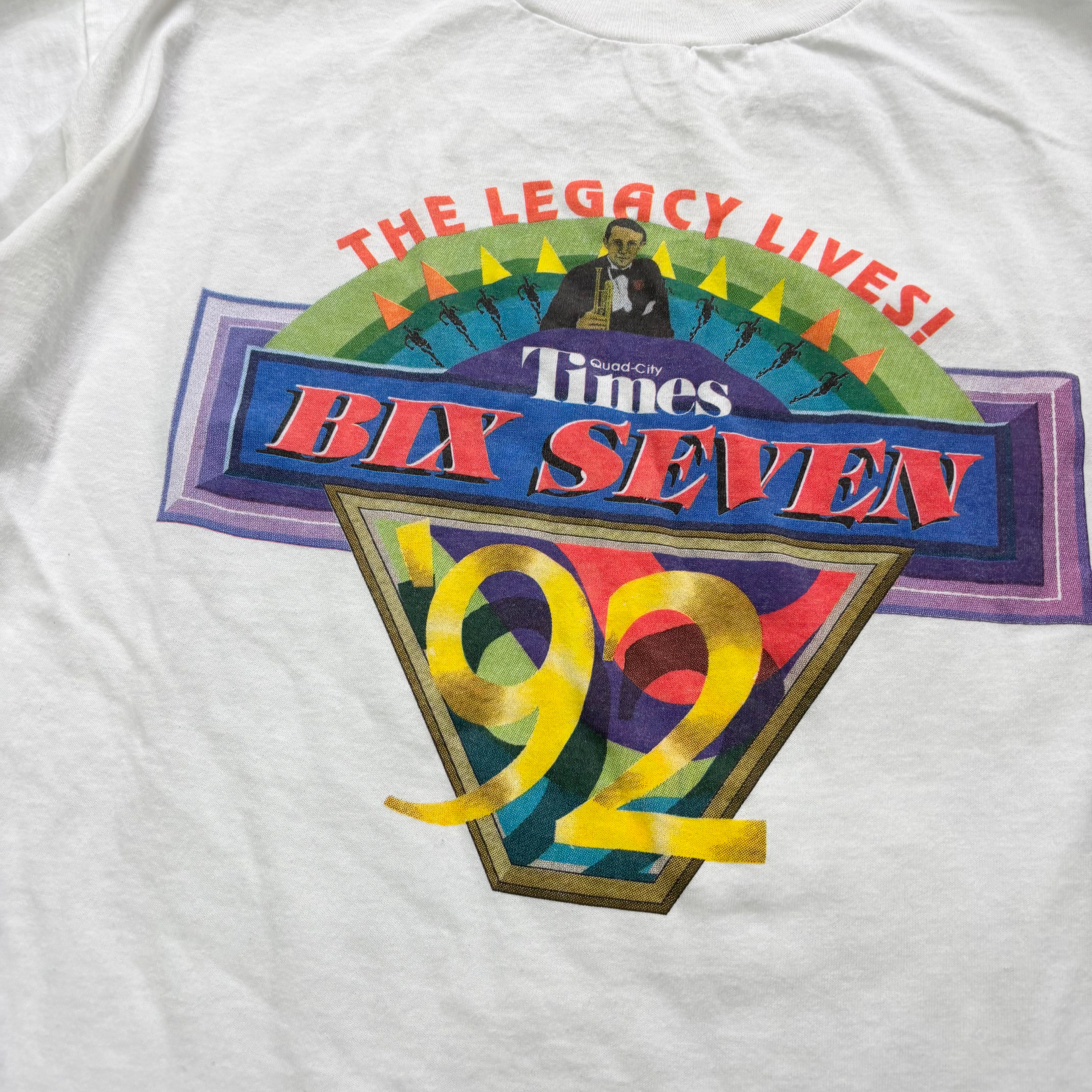 Vintage T Shirt Mens XL White Single Stitch Graphic Print 90s USA