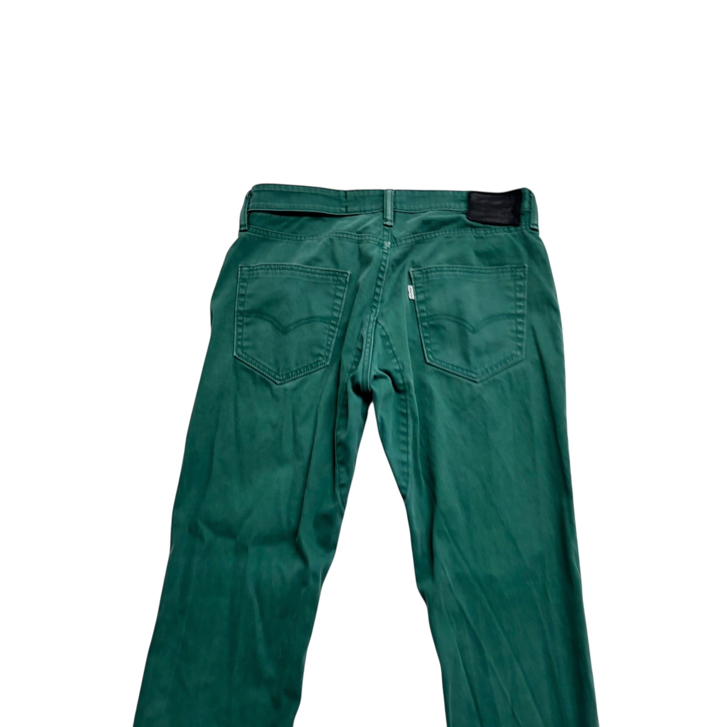 Levis 511 Commuter Trousers W34 L31 Mens Green Slim Fit Stretch Pants