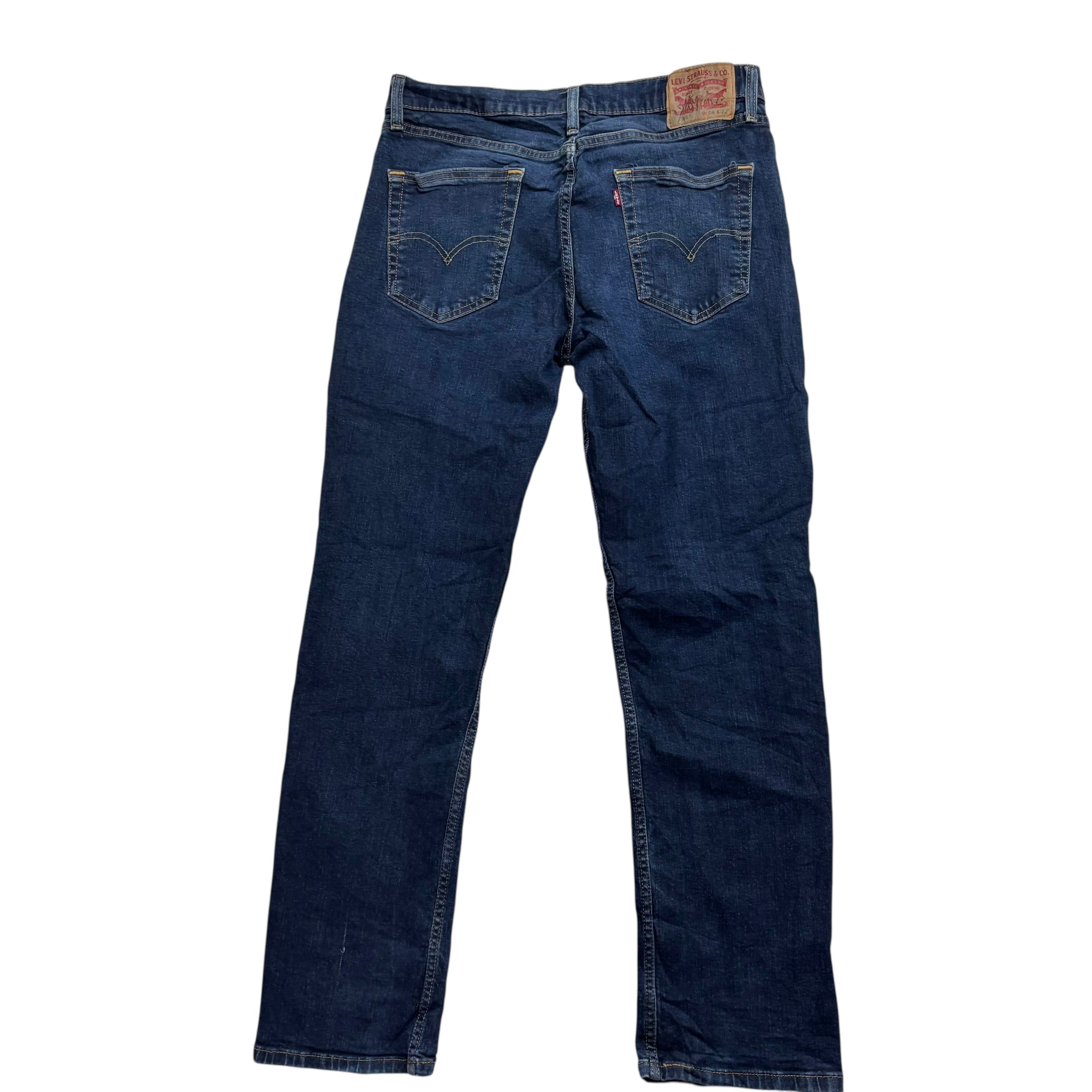 Levis 514 Jeans W34 L32 Mens Dark Blue Regular Straight Fit Stretch Denim