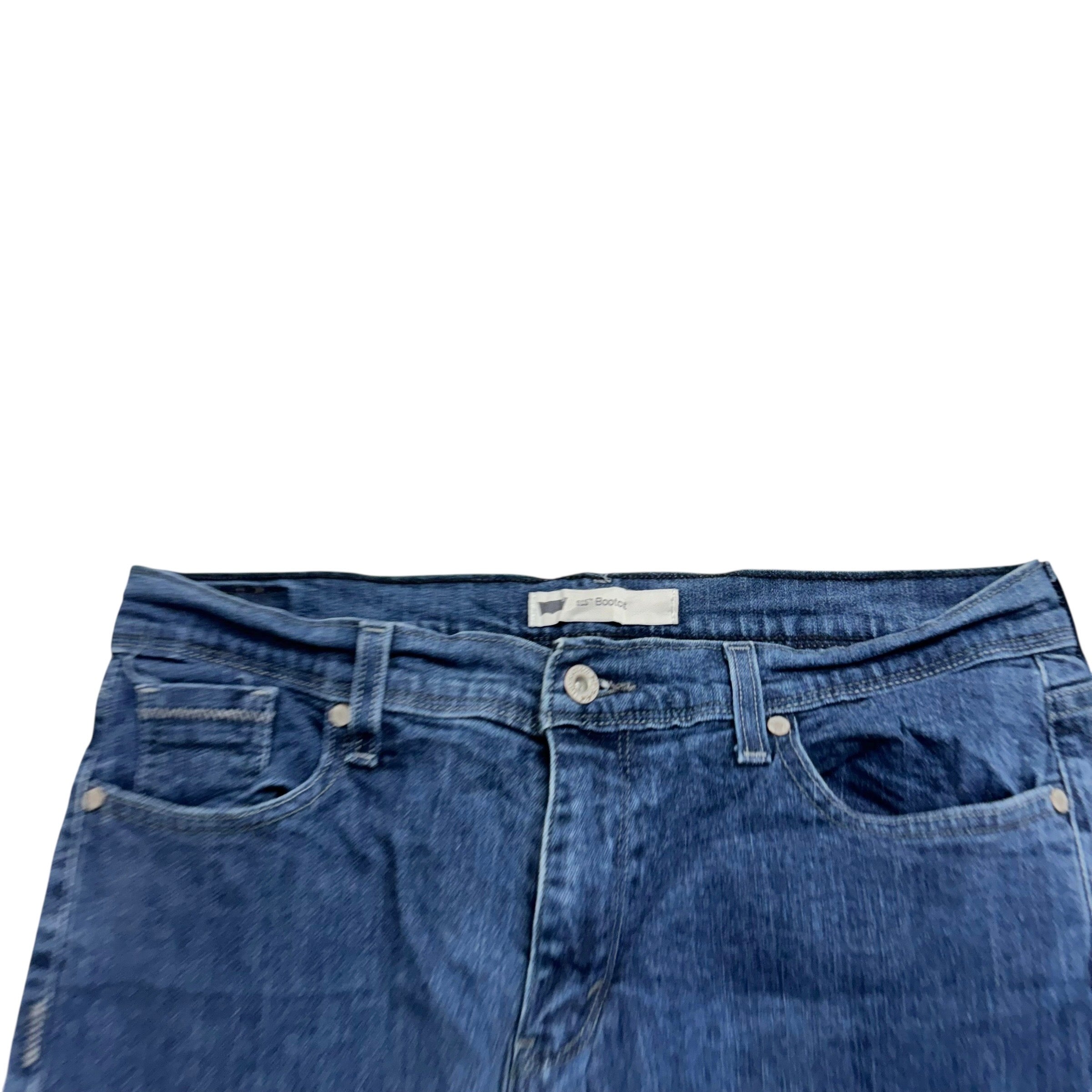 Levis 515 Jeans W31 L32 Womens Regular Bootcut Dark Blue Stretch Denim (E)