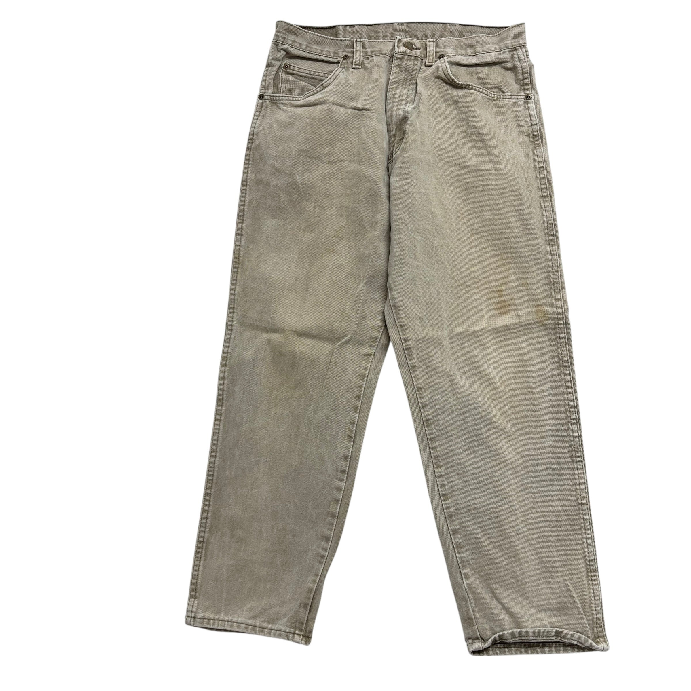 Wrangler Jeans W32 L28 Mens Green Relaxed Tapered Fit Vintage Denim (F)