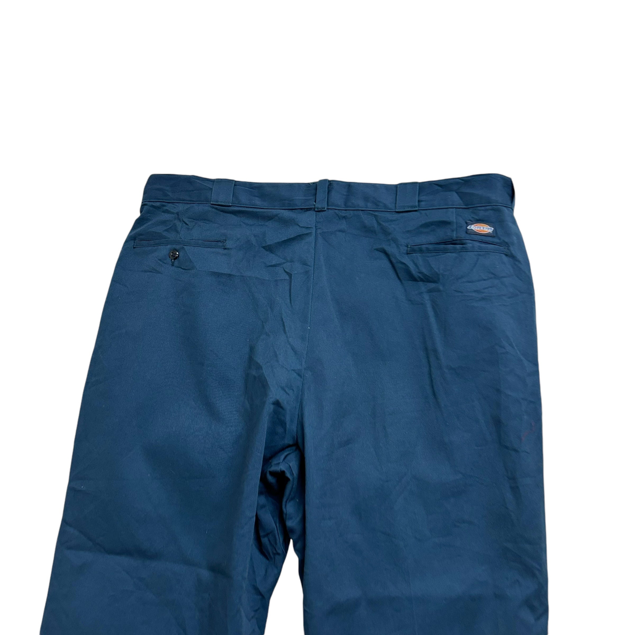 Dickies 874 Trousers W42 L26 Mens Blue Pants Original Straight Fit Workwear
