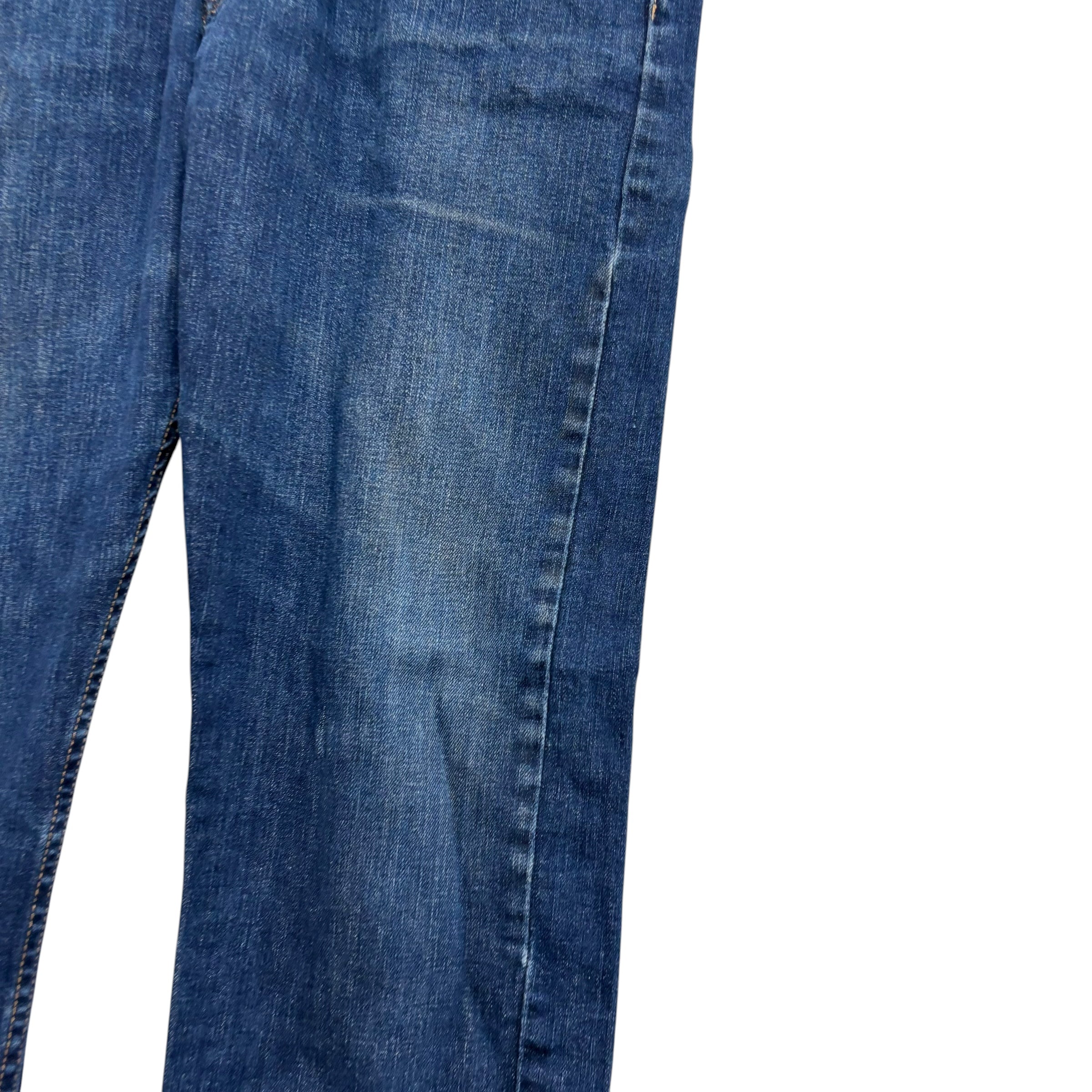 Levis 513 Jeans W33 L29 Mens Dark Blue Slim Straight Fit Stretch Denim (F)