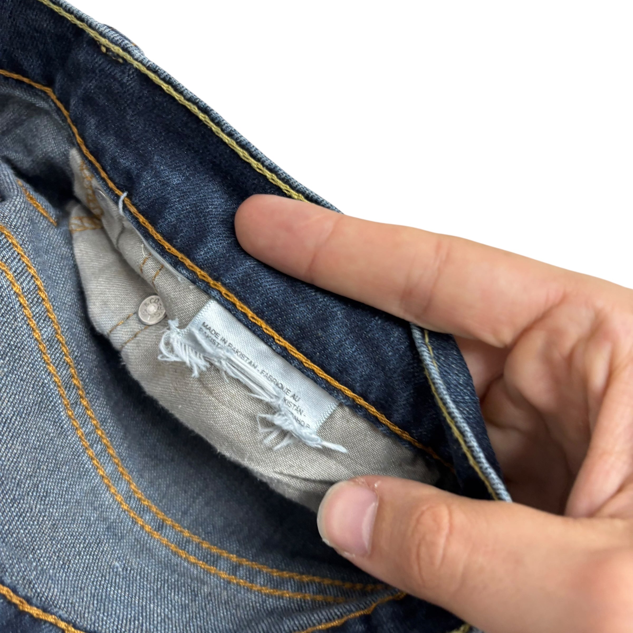 Levis 559 Jeans W36 L34 Mens Dark Blue Relaxed Straight Fit Stretch Denim