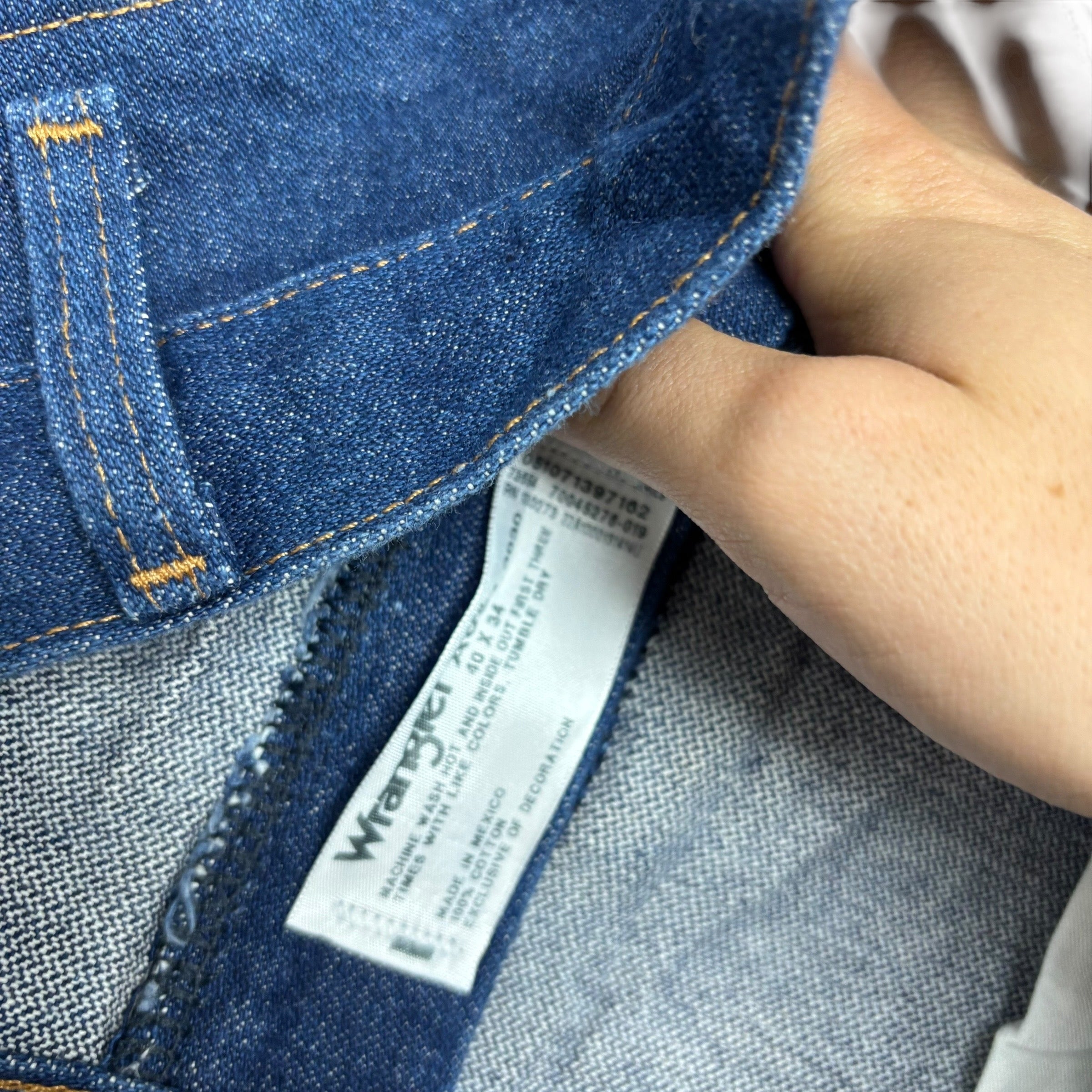 Wrangler Jeans Cowboy Cut W40 L34 Mens Dark Blue 936 Slim Fit Denim (E)