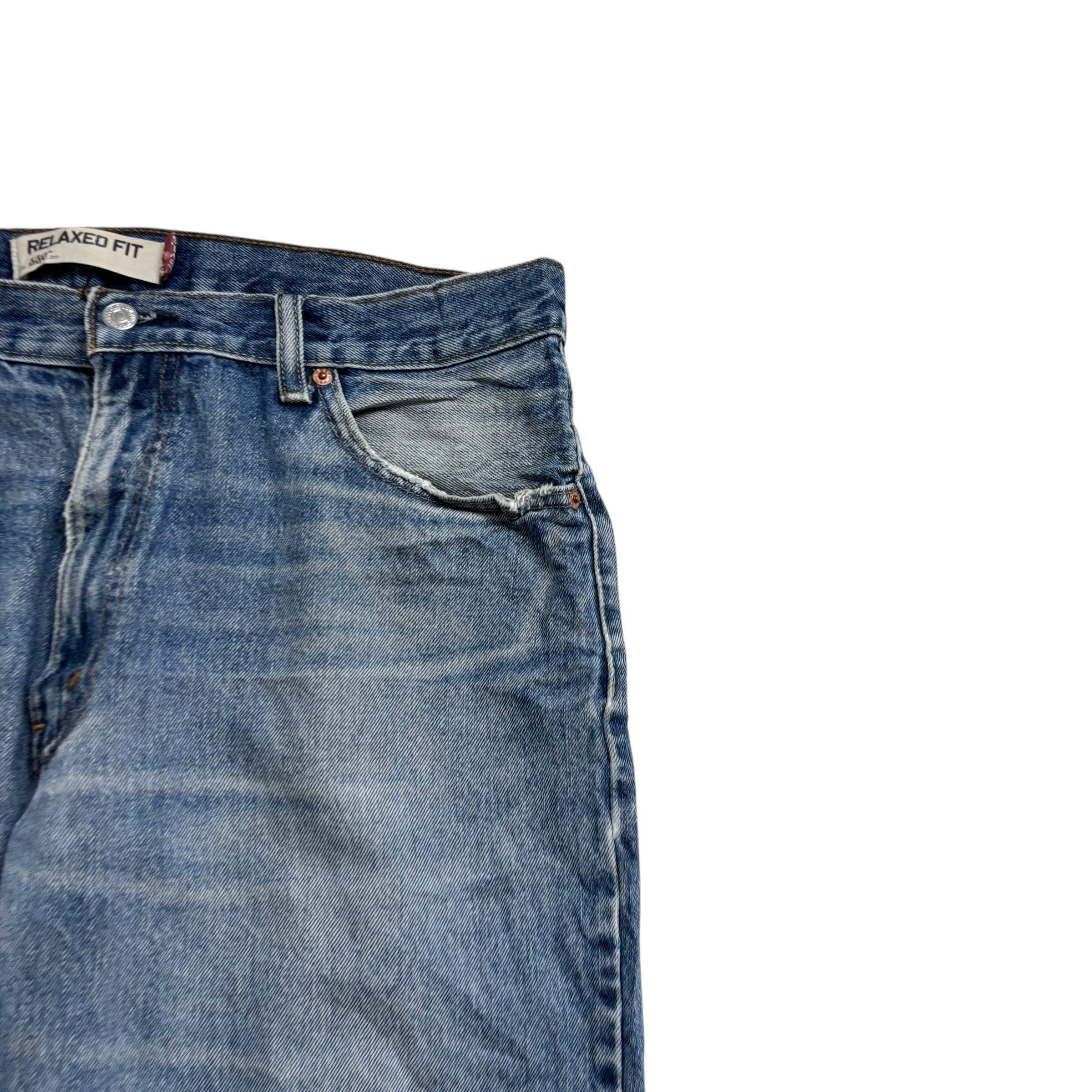 Levis 550 Jeans W36 L30 Mens Mid Blue Baggy Relaxed Straight Fit Vintage Denim