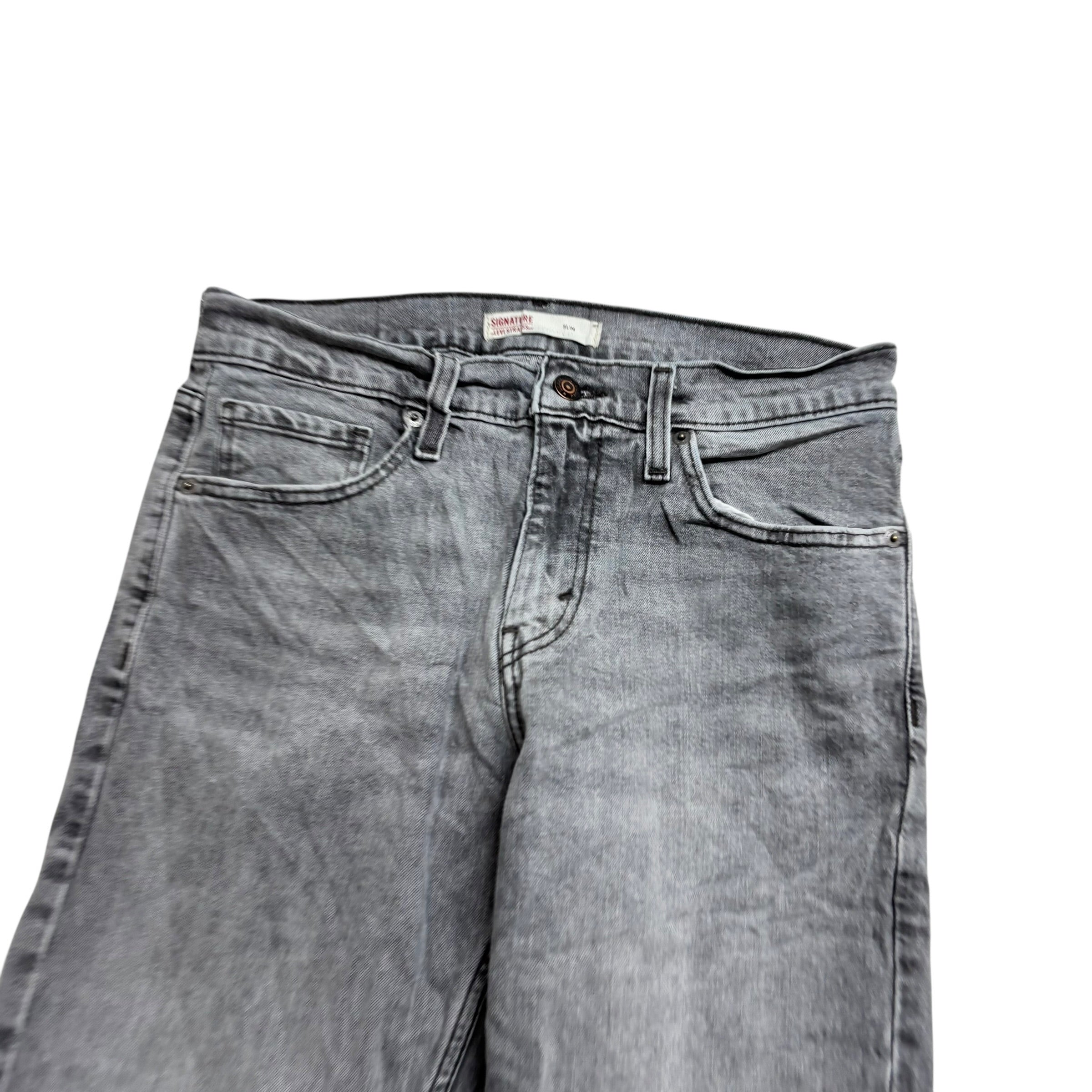 Levis Signature Jeans W30 L32 Mens Grey Slim Fit Stretch Denim (E)