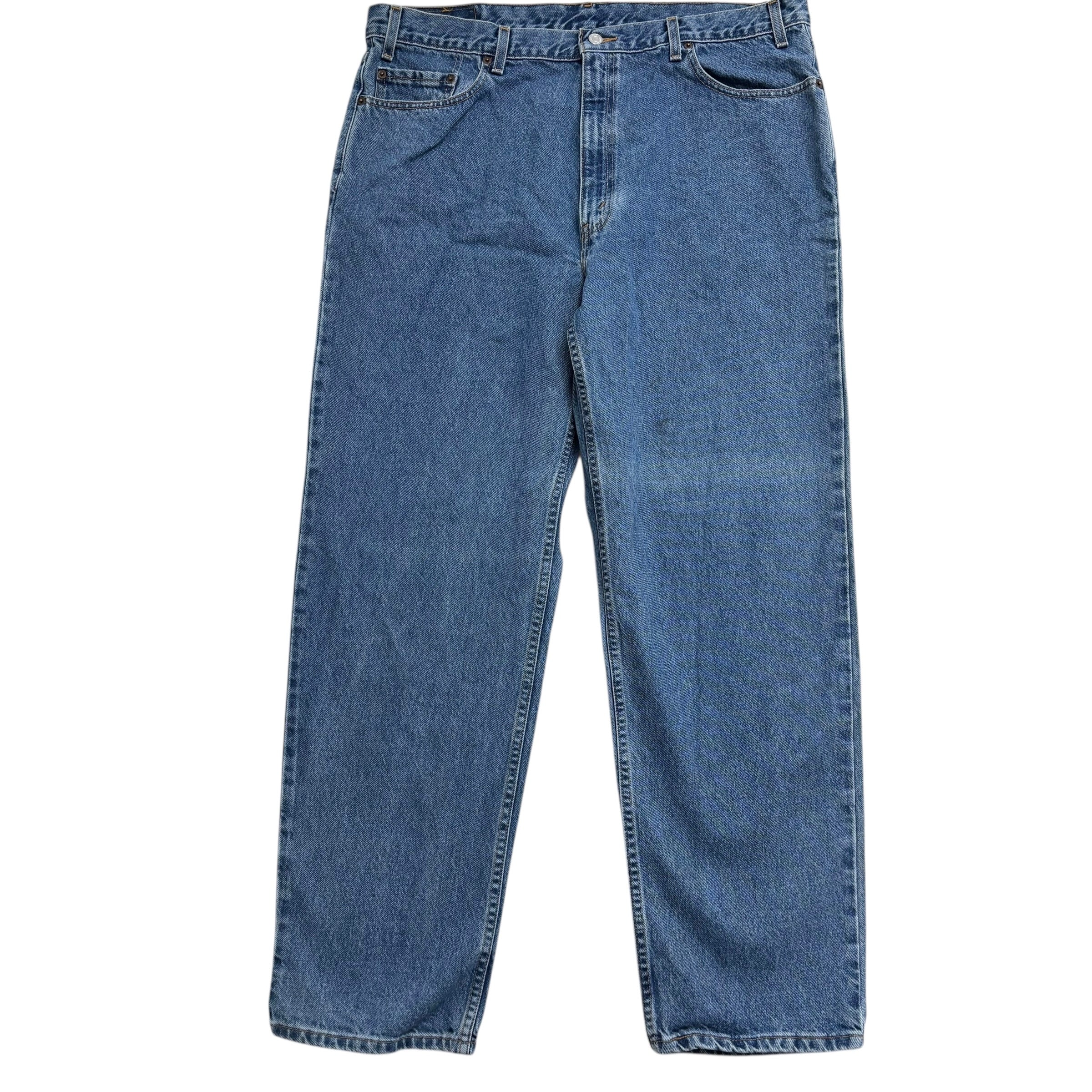 Levis Jeans W40 L32 Mens Mid Blue Baggy Relaxed Straight Fit Vintage Denim