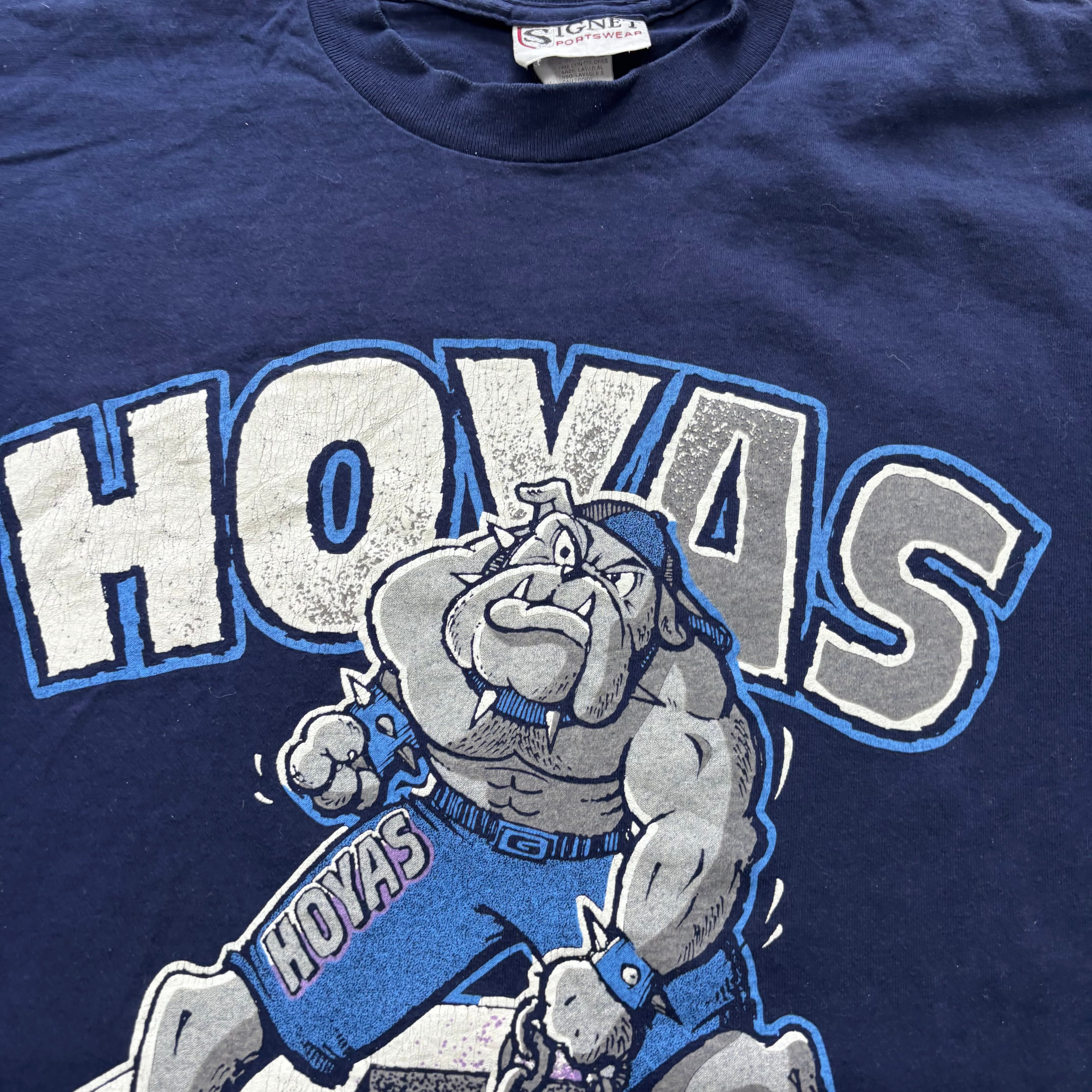 Vintage T Shirt Mens Large Navy Blue Single Stitch Graphic Print 90s Cartoon (E)