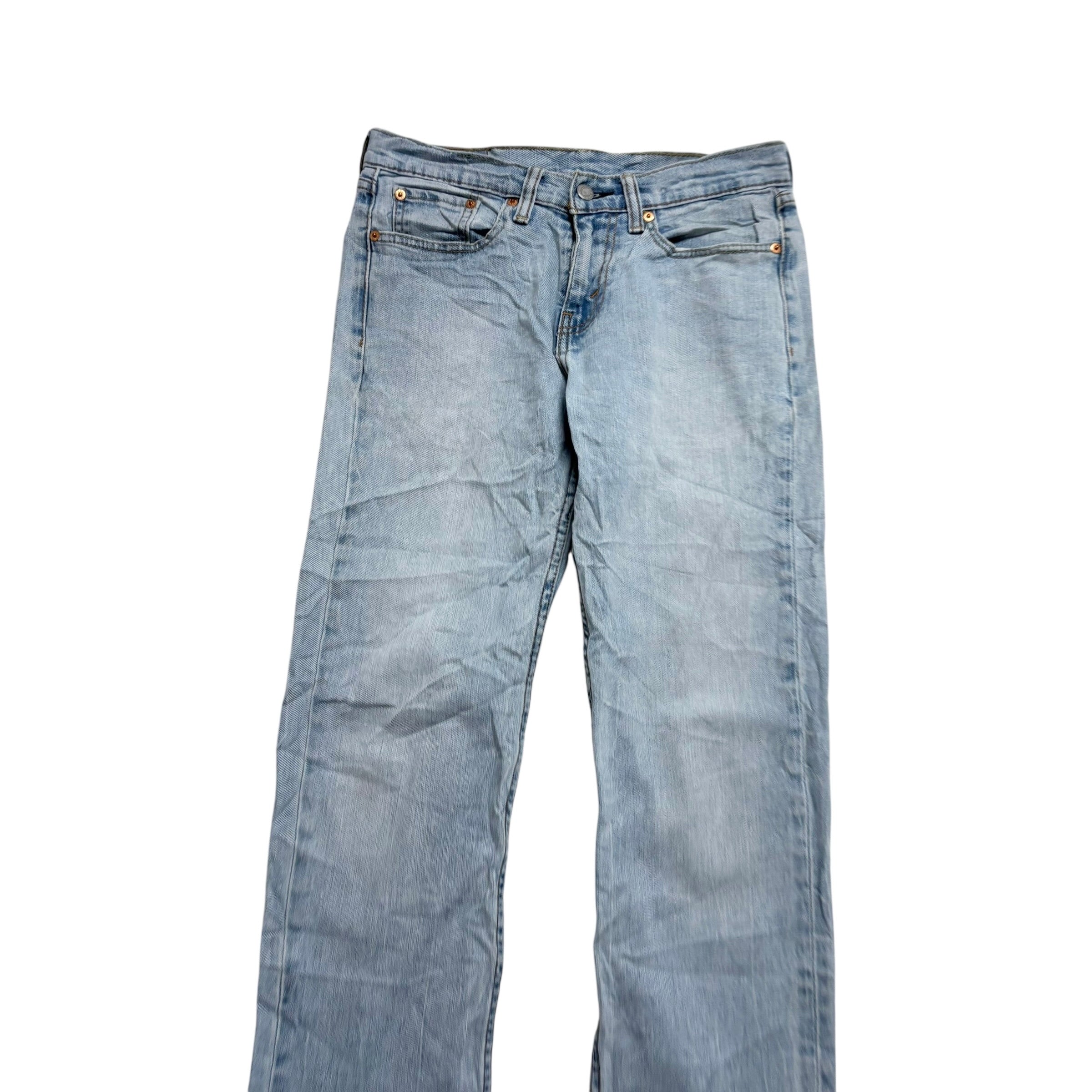 Levis 514 Jeans W28 L32 Mens Light Blue Regular Straight Fit Stretch Denim