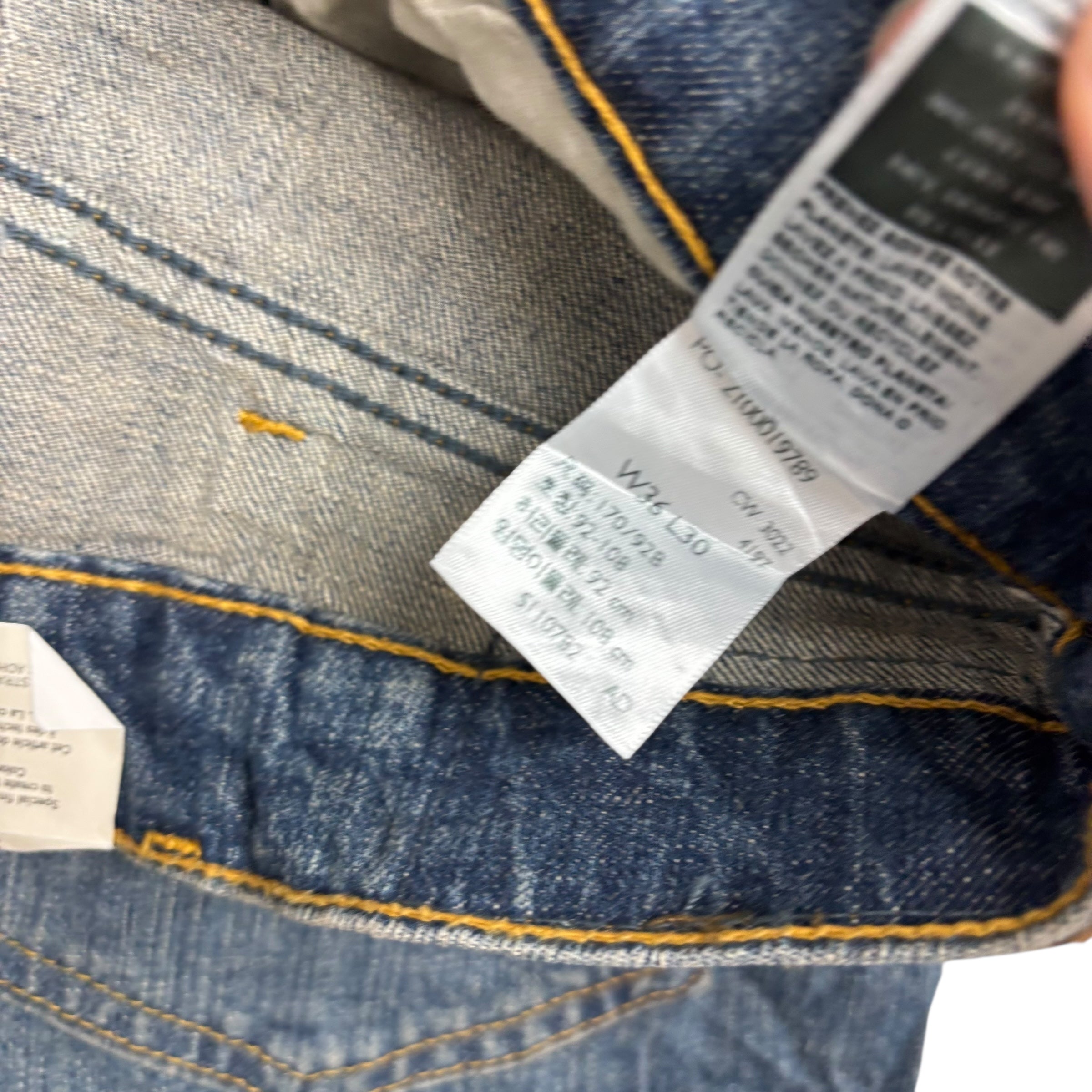 Levis Signature Jeans W36 L30 Mens Mid Blue Regular Bootcut Fit Stretch (E)