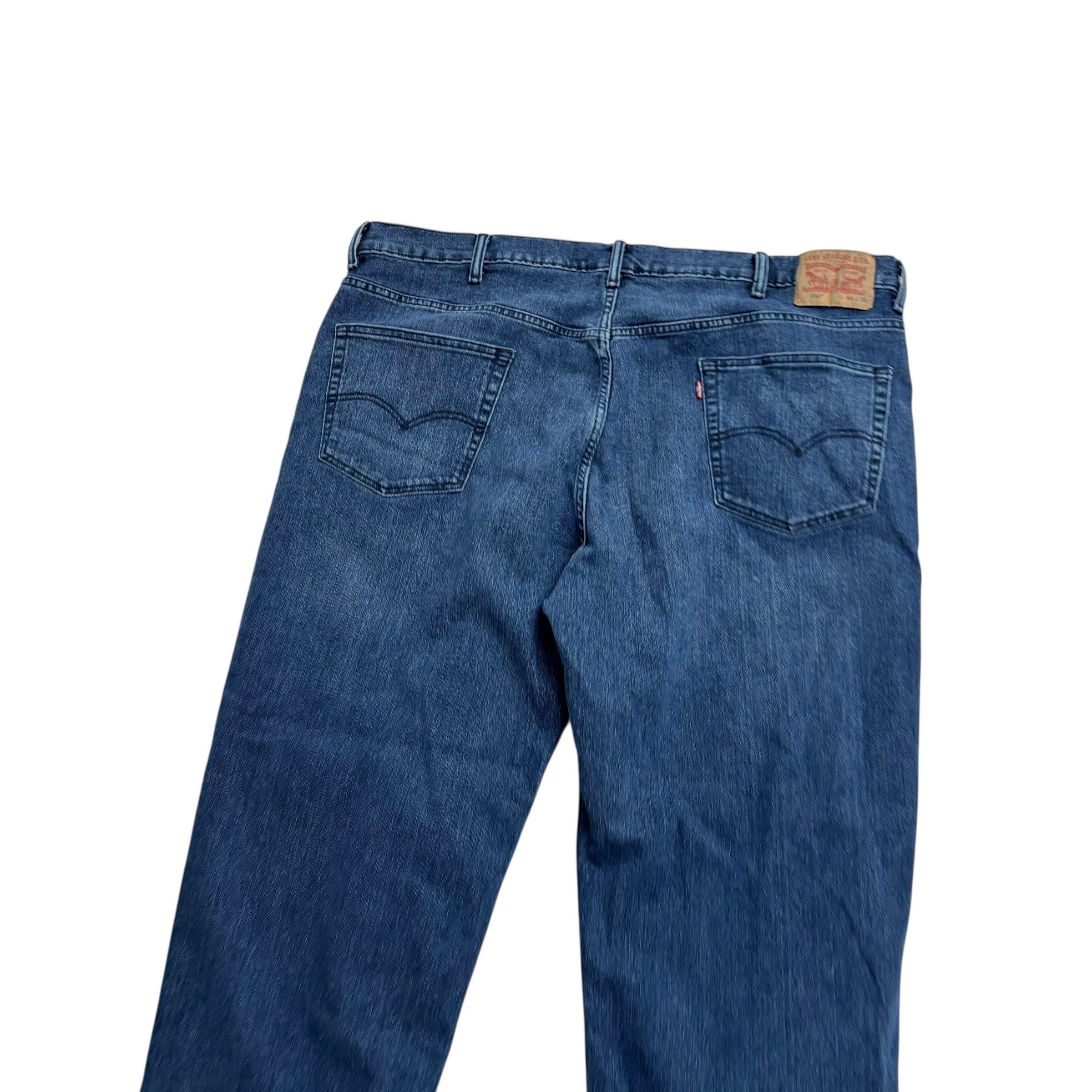 Levis 550 Jeans W46 L30 Mens Navy Blue Relaxed Straight Fit Stretch Denim (E)