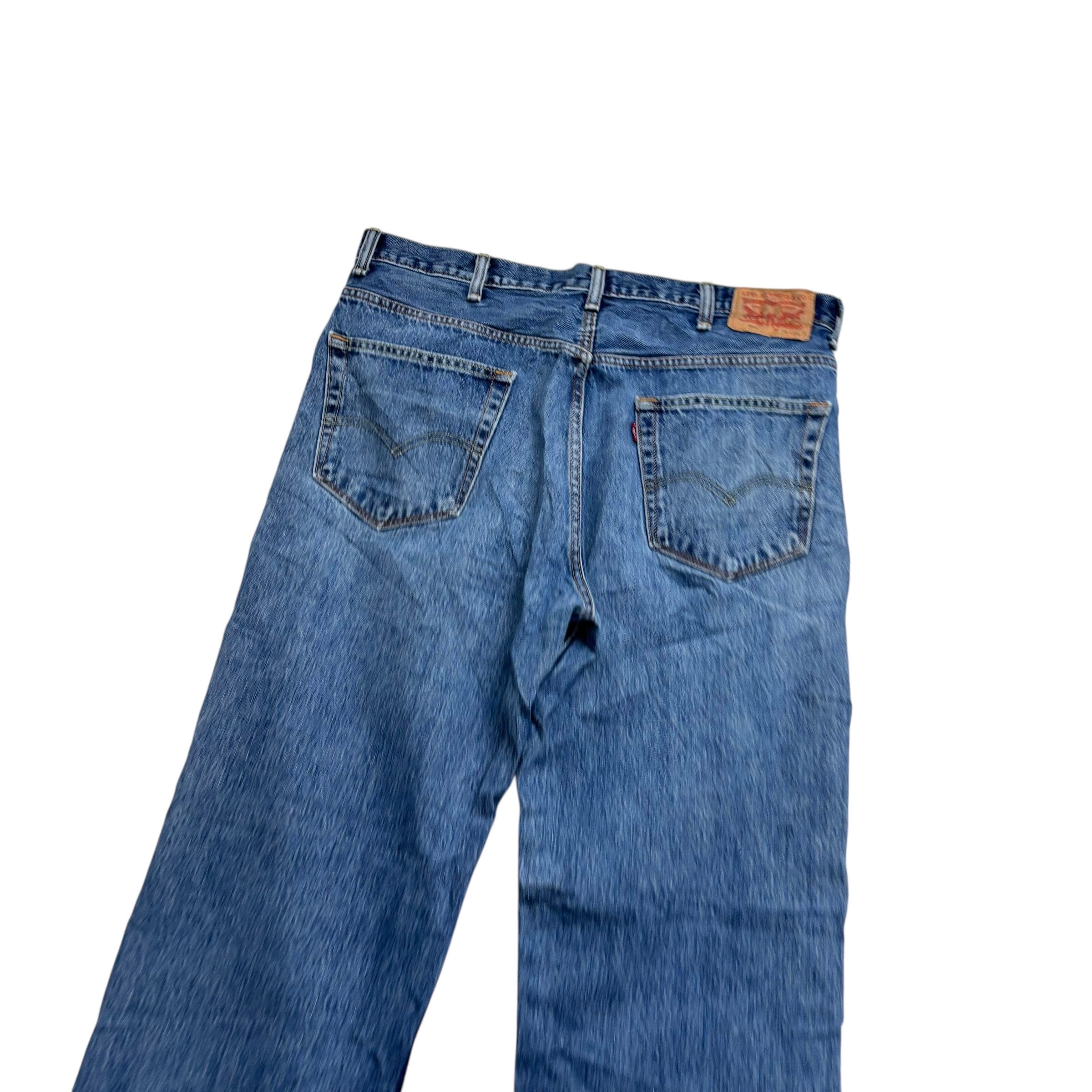Levis 550 Jeans W38 L34 Mens Mid Blue Baggy Relaxed Straight Fit Denim