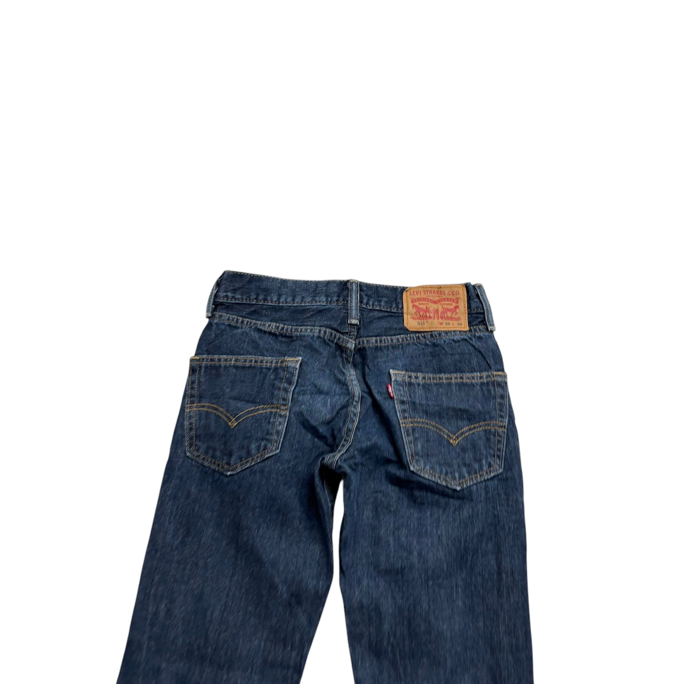 Levis 514 Jeans W26 L30 Mens Dark Blue Regular Straight Fit Denim