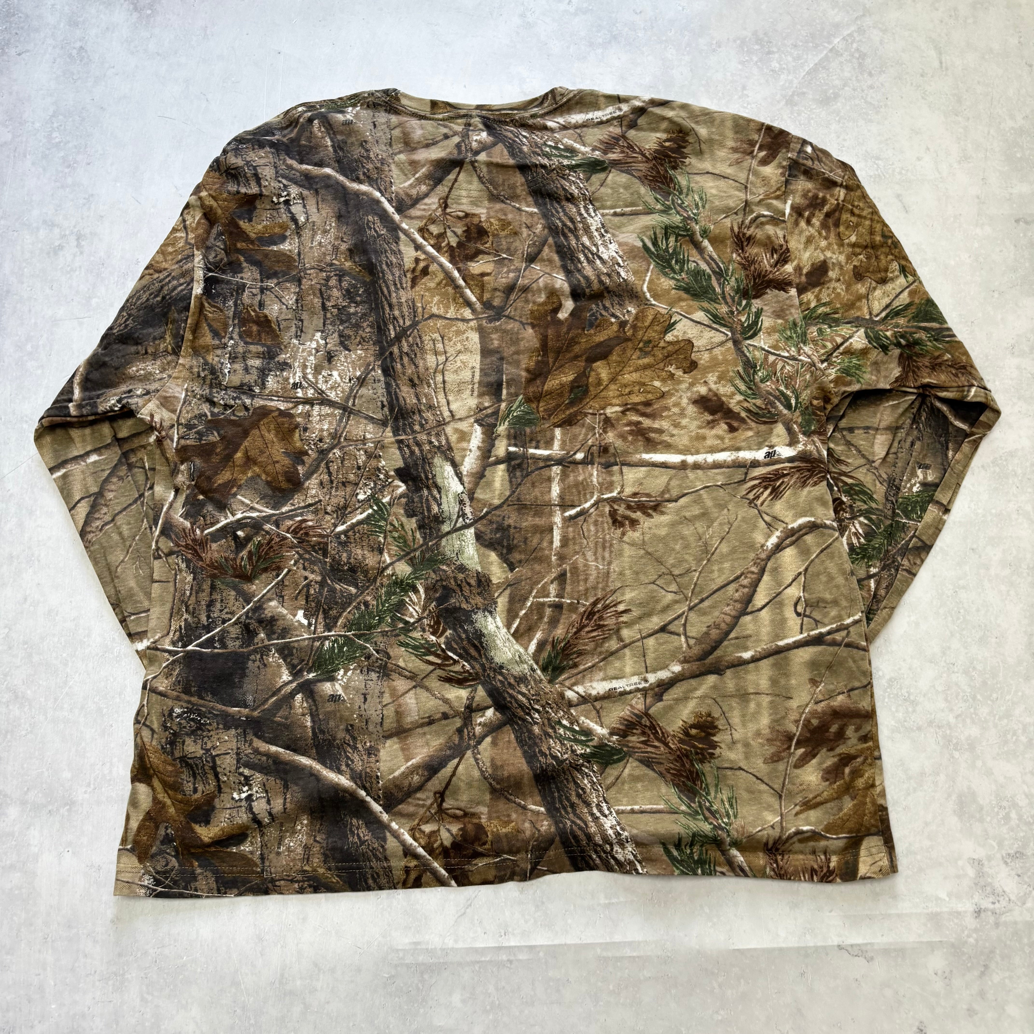 Vintage RealTree T Shirt Mens XXL Camo Y2K Hunting Long Sleeve (E)