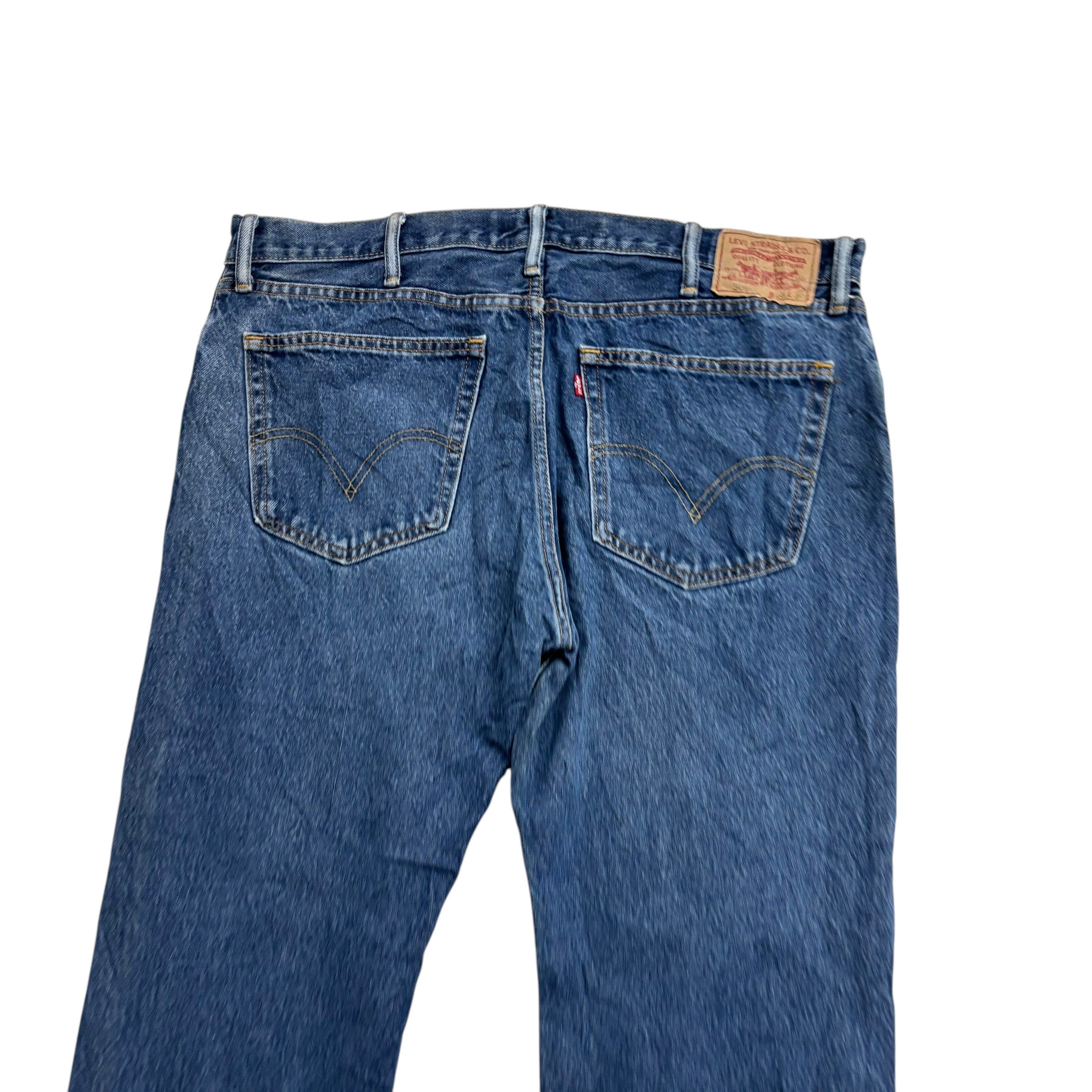 Levis 505 Jeans W38 L30 Mens Mid Blue Regular Straight Fit Vintage Denim