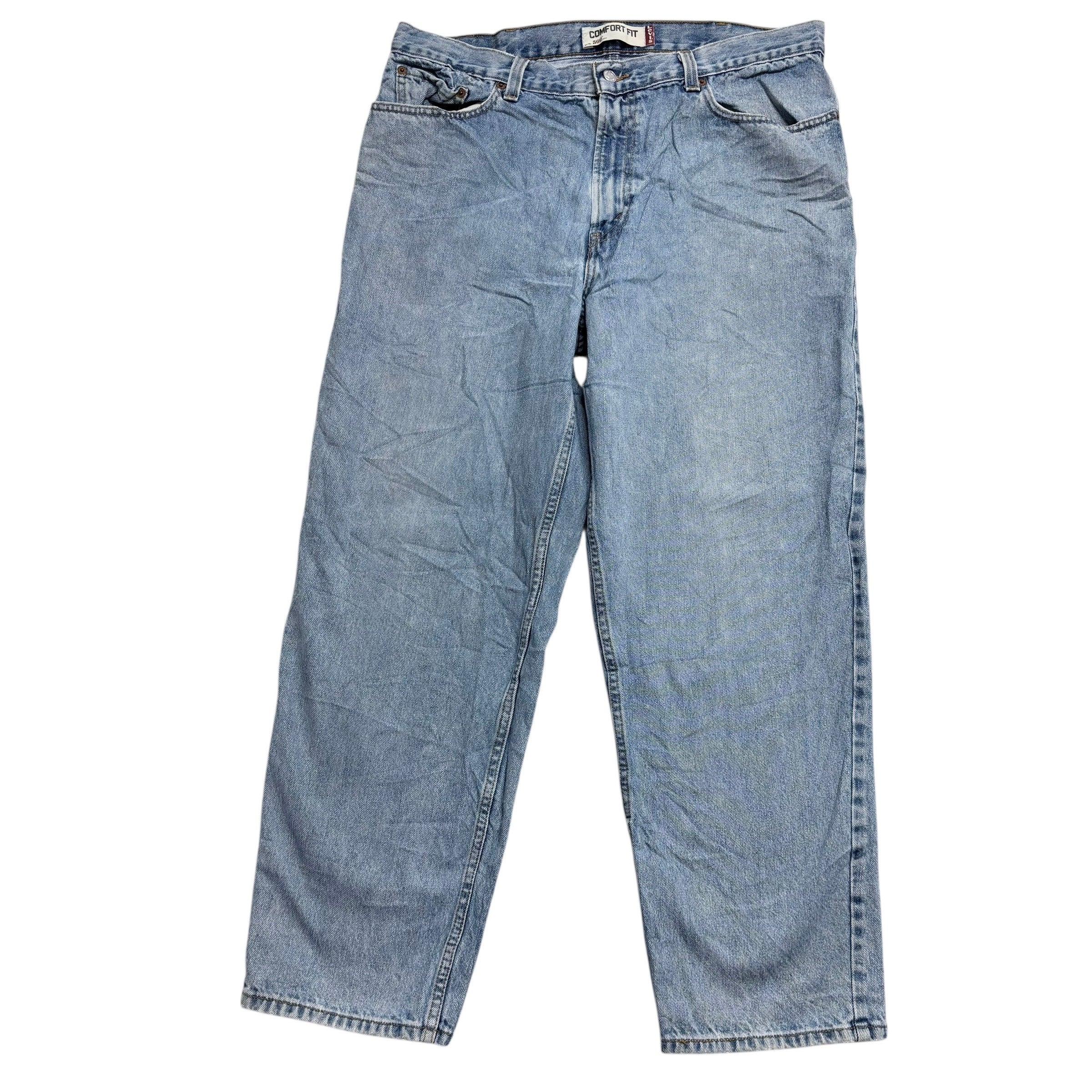 Levis 560 Jeans W38 L30 Mens Light Blue Baggy Relaxed Comfort Vintage Denim (E)