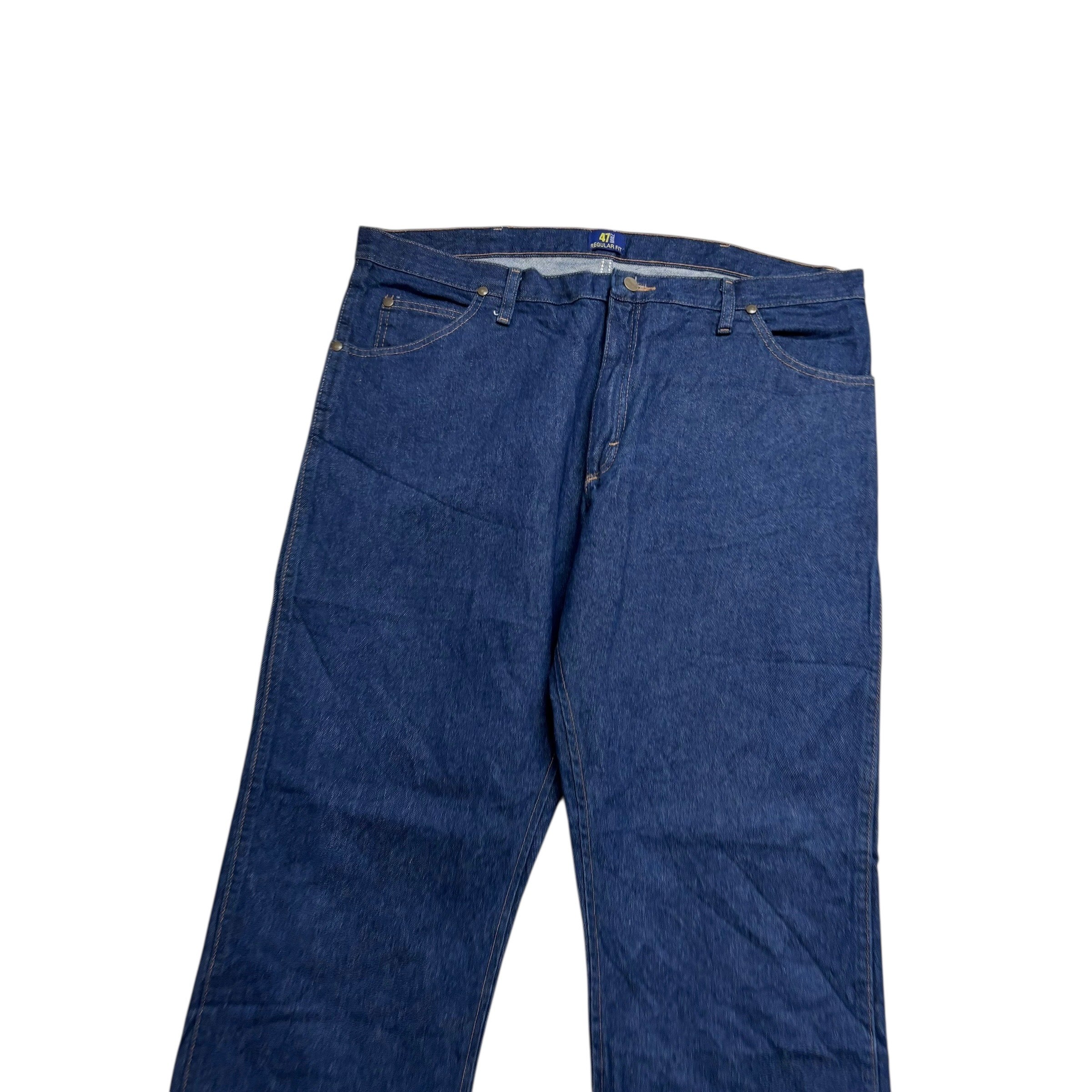 Wrangler Jeans Cowboy Cut W40 L32 Mens Dark Blue 47MWZ Regular Fit Denim (E)