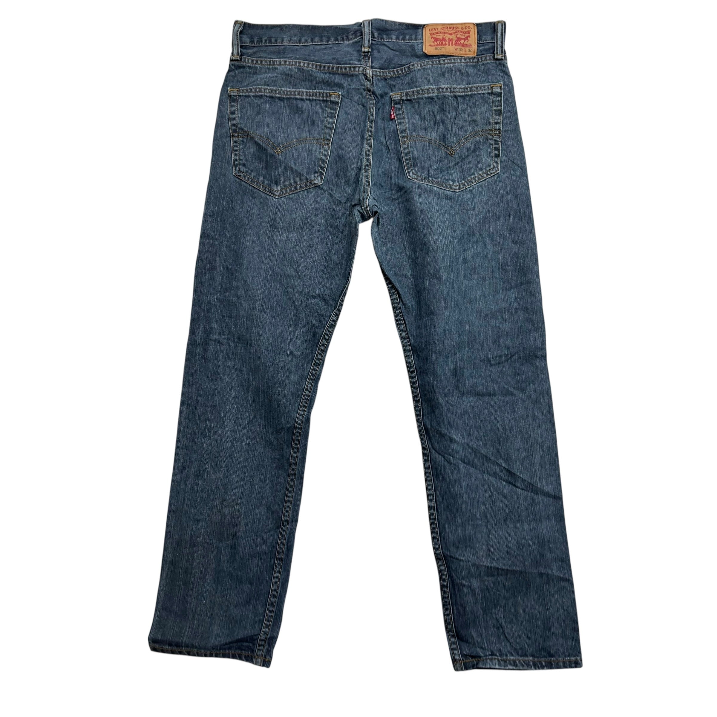 Levis 502 Jeans W32 L28 Mens Dark Blue Regular Tapered Fit Denim
