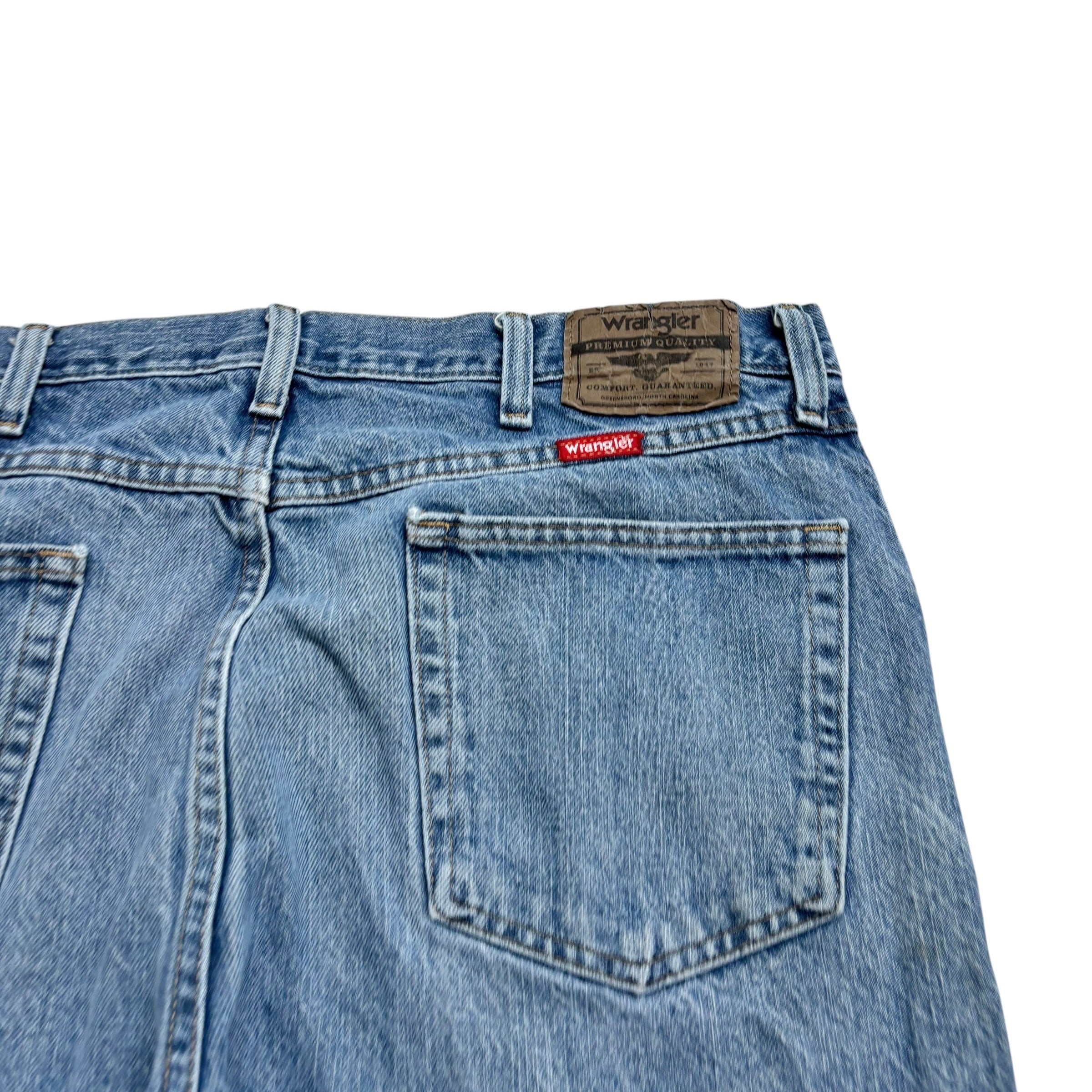 Wrangler Jeans W36 L32 Mens Light Blue Regular Straight Fit Denim (E)