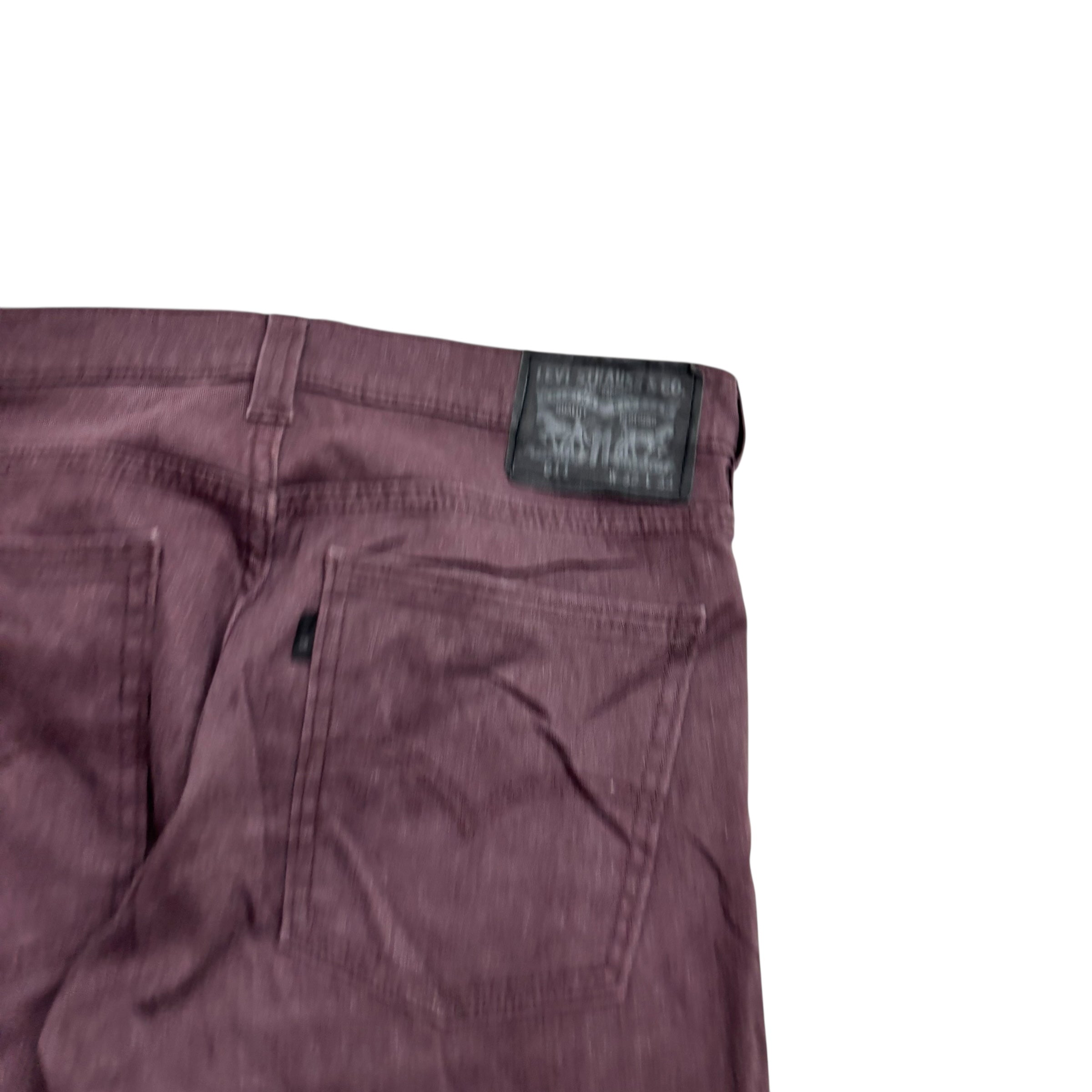 Levis 511 Trousers W33 L26 Mens Purple Slim Fit Stretch Pants