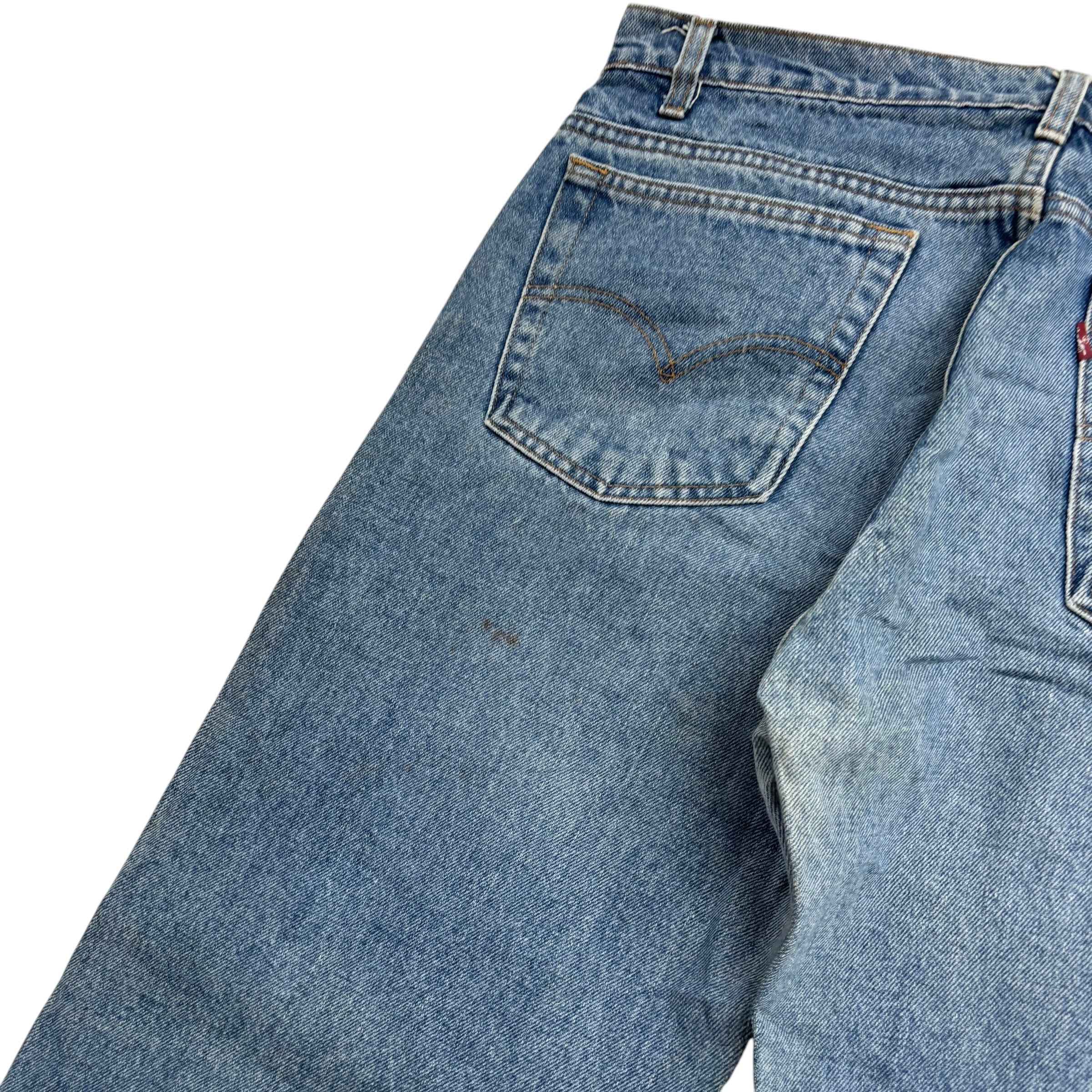 Levis 505 Jeans W36 L32 Mens Light Blue Regular Straight Fit Vintage Denim