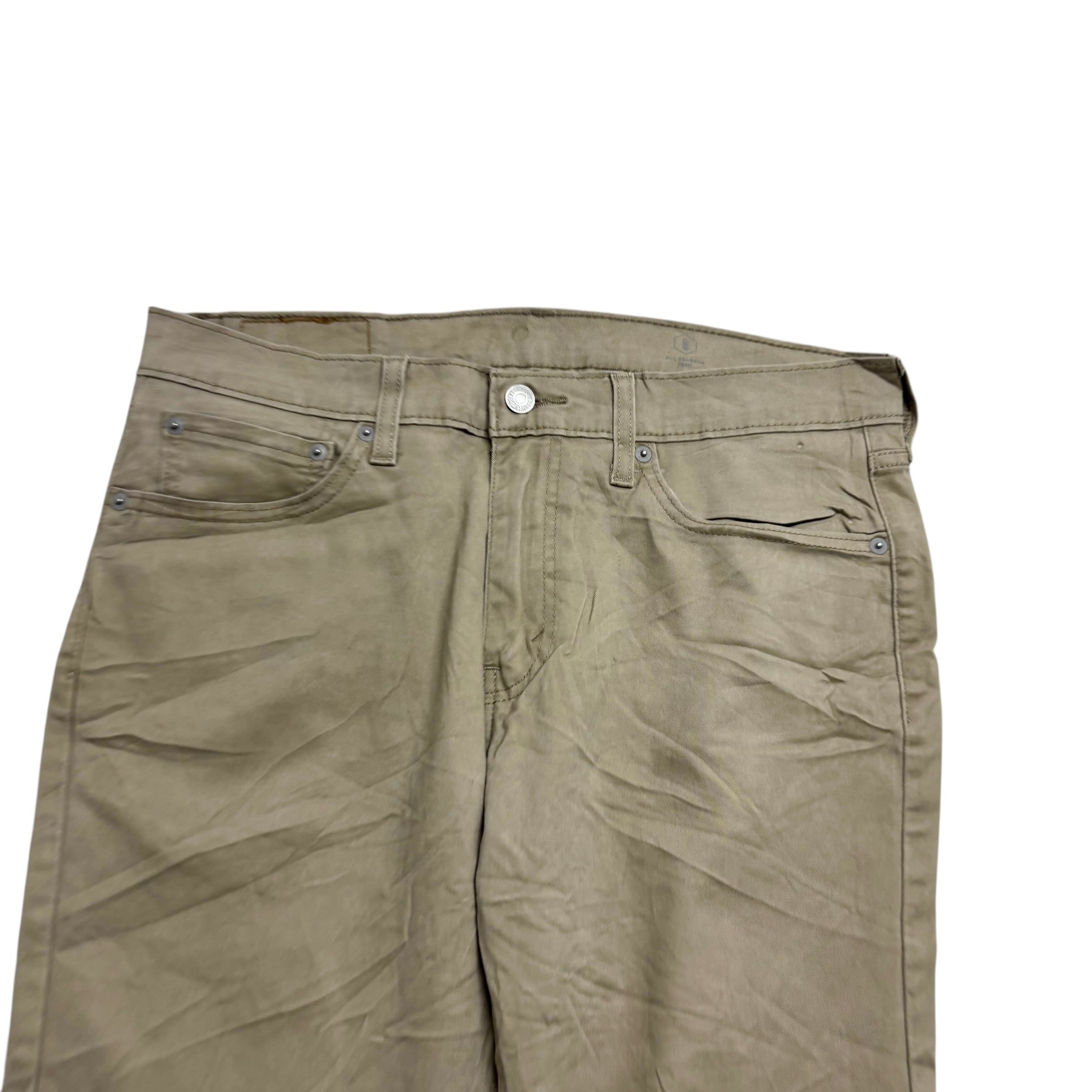 Levis 541 Trousers W32 L33 Mens Beige Athletic Tapered Fit Stretch Pants (E)