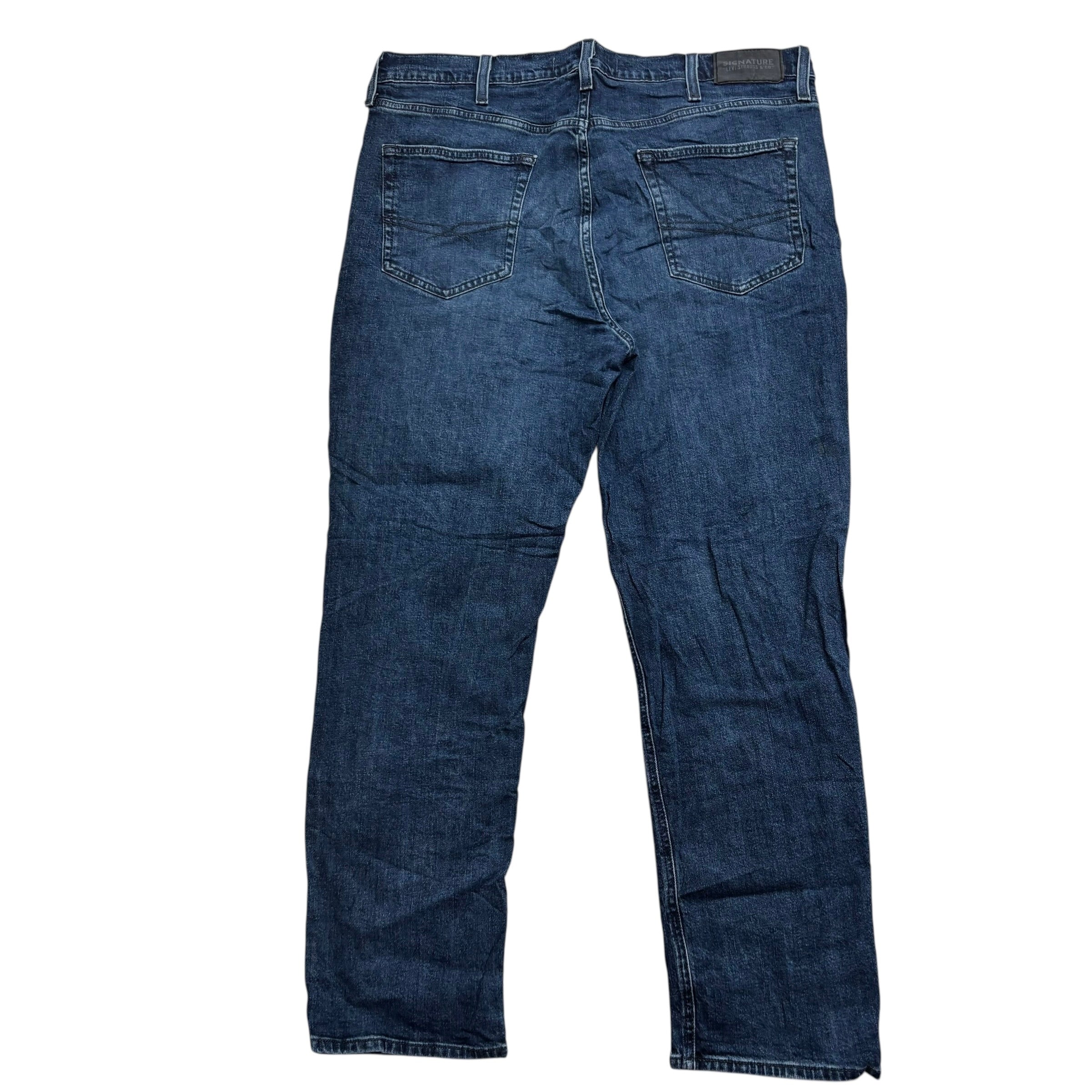 Levis Signature Jeans W38 L32 Mens Navy Blue Athletic Fit Stretch (E)