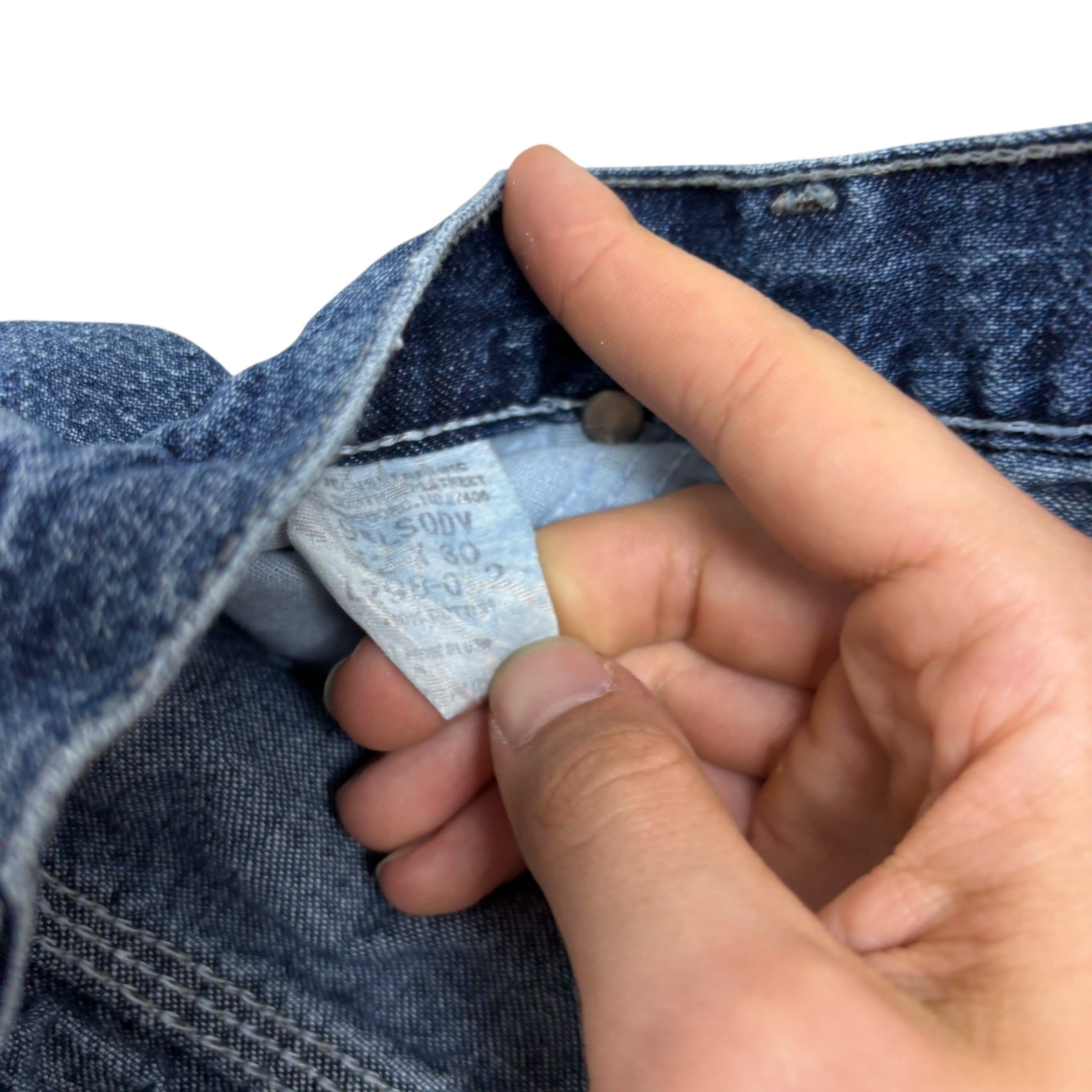 Wrangler Carpenter Jeans W40 L30 Mens Mid Blue Relaxed Straight Fit Vintage (E)