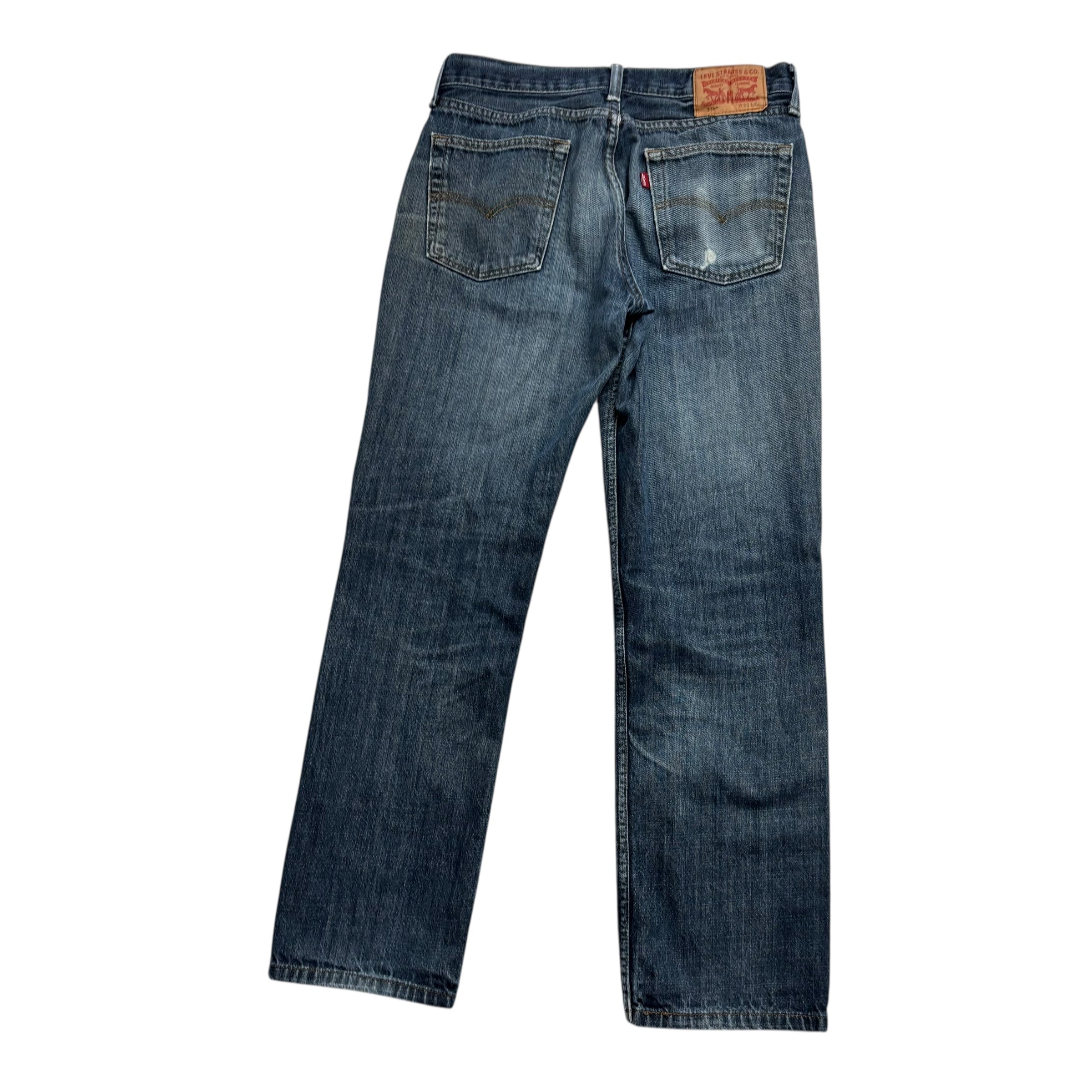 Levis 514 Jeans W32 L32 Mens Dark Blue Regular Straight Fit Denim (F)