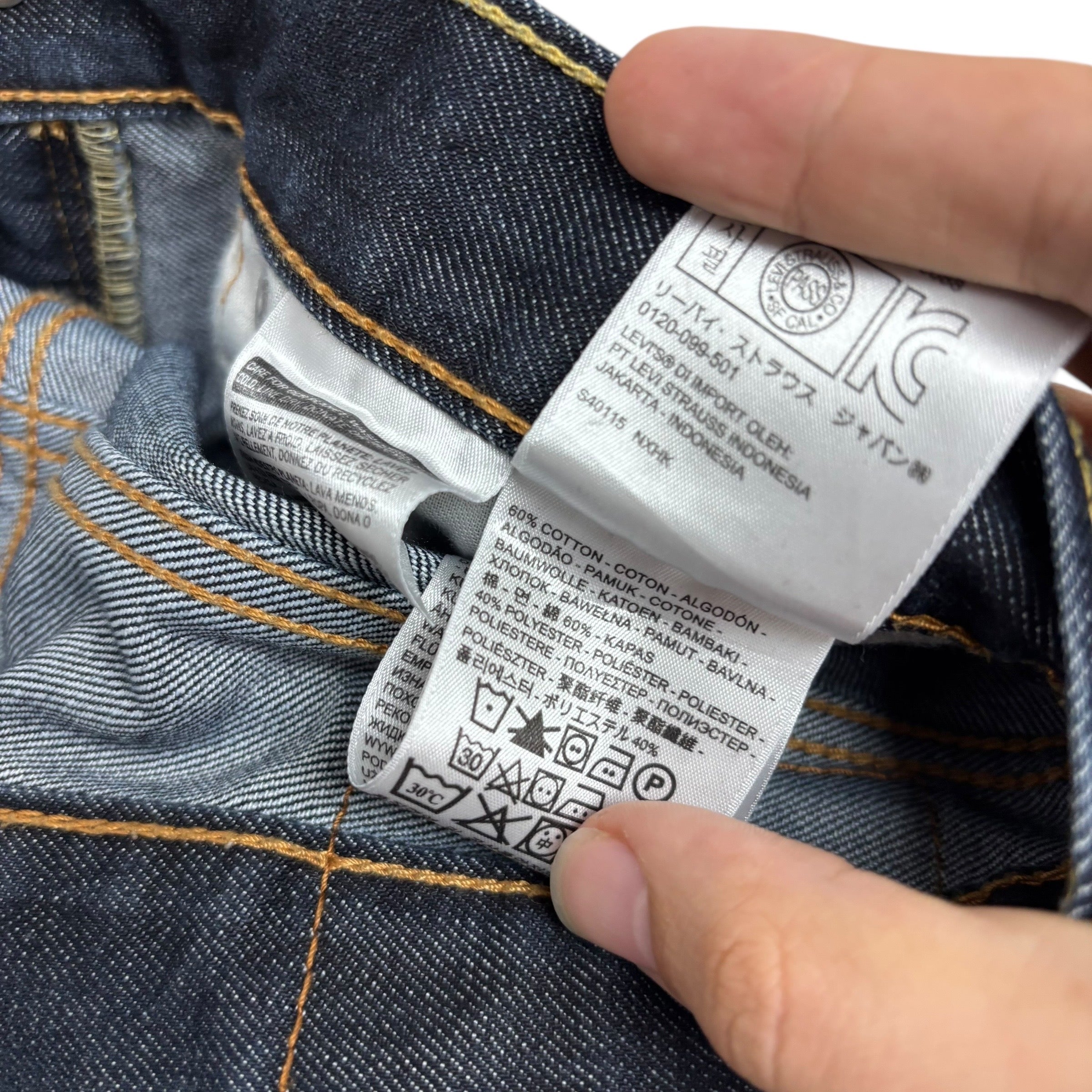 Levis 513 Jeans W31 L32 Mens Dark Blue Slim Straight Fit Denim (E)