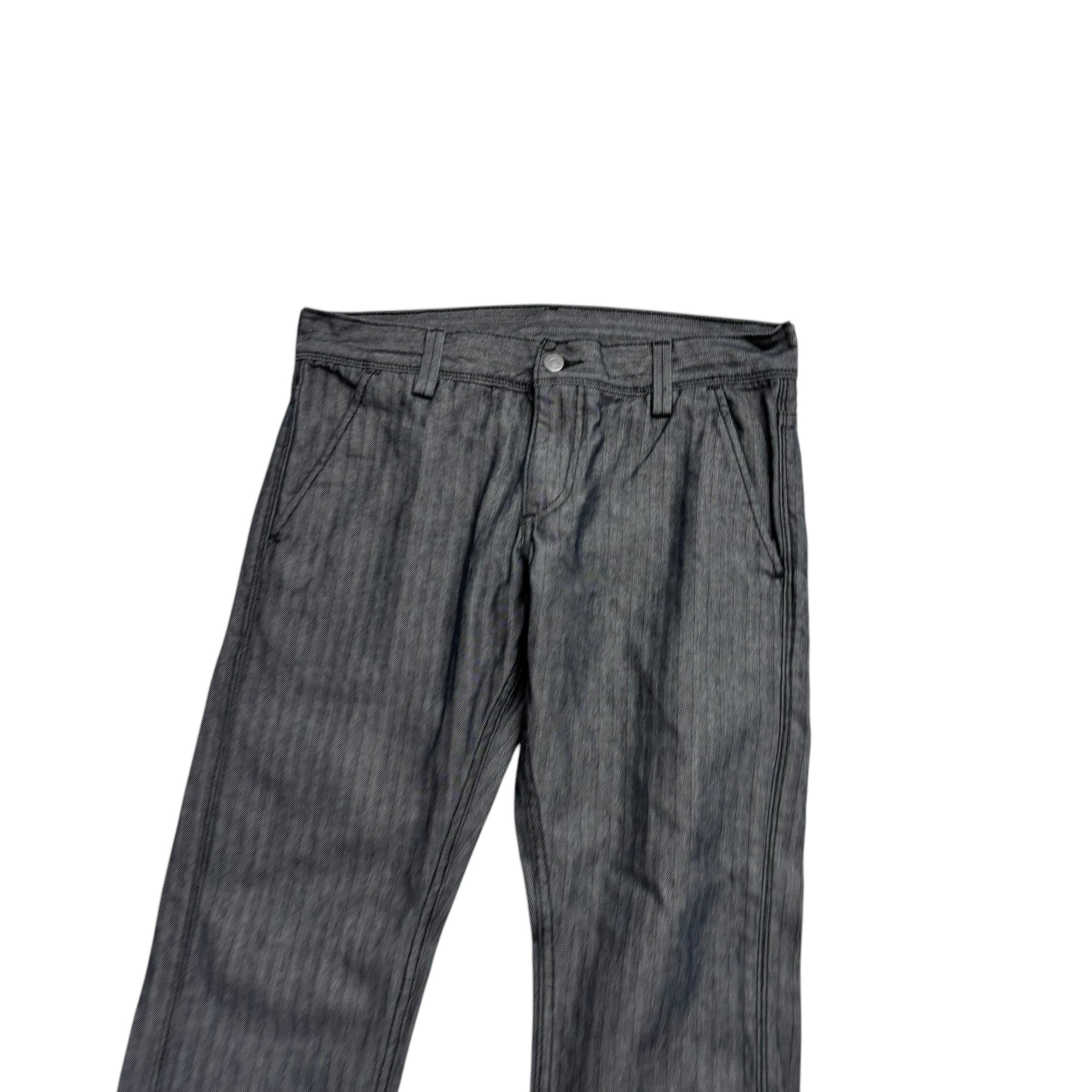 Levis Trousers W33 L28 Mens Grey Regular Tapered Fit Cotton Pants (E)