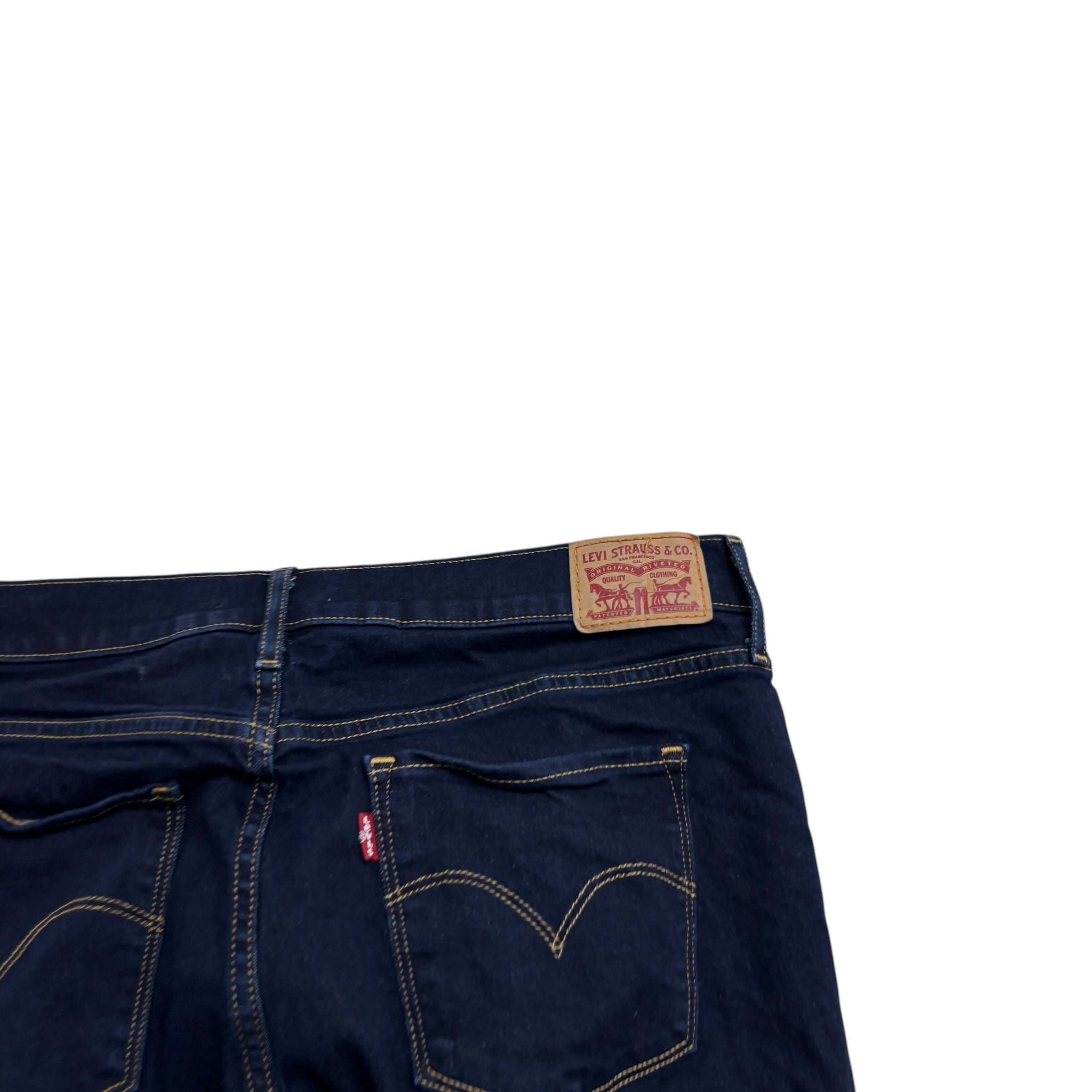 Levis 314 Jeans W33 L32 Womens Dark Blue Shaping Straight Fit Stretch Denim (E)