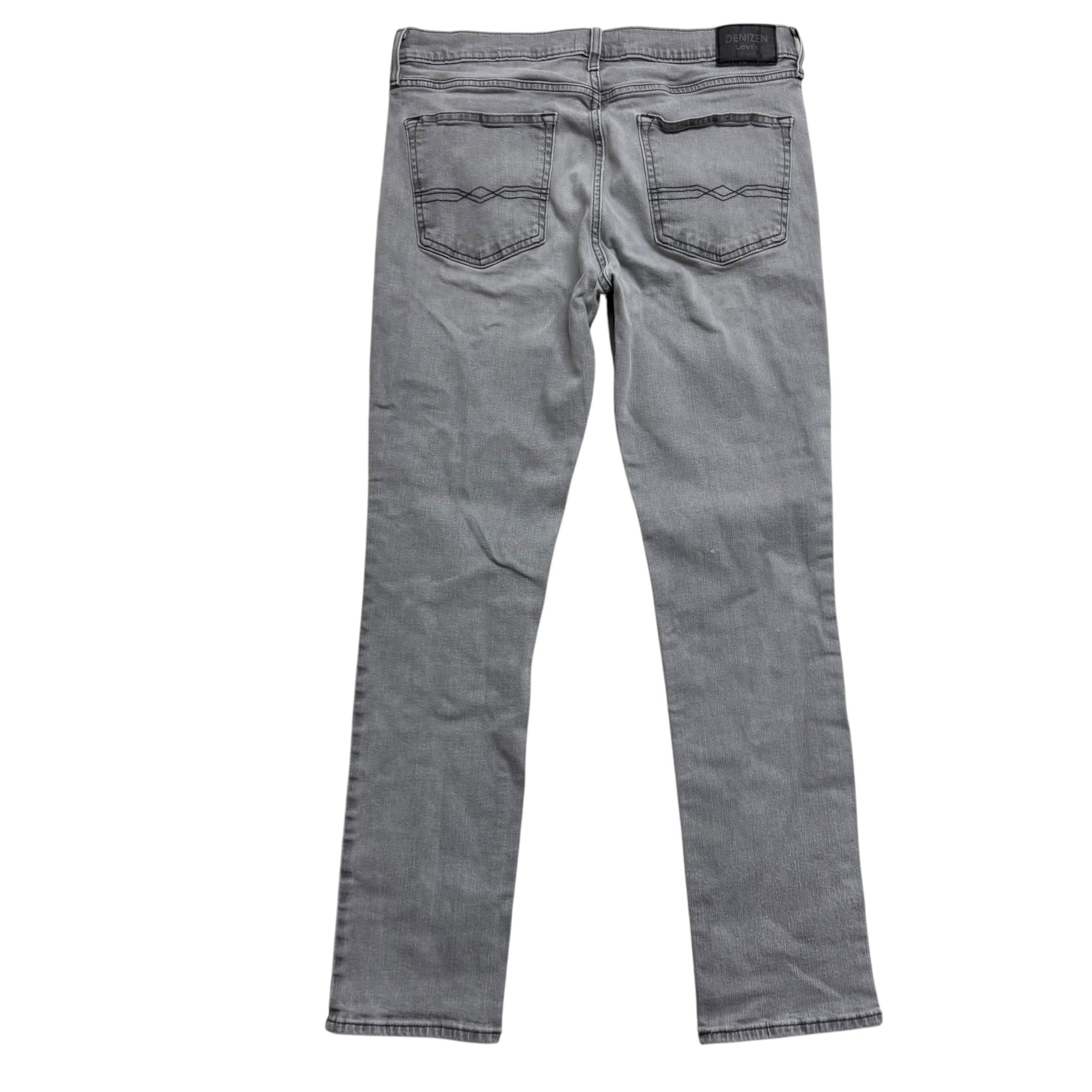 Levis Denizen Jeans W34 L32 Mens Grey Slim Fit Stretch Denim