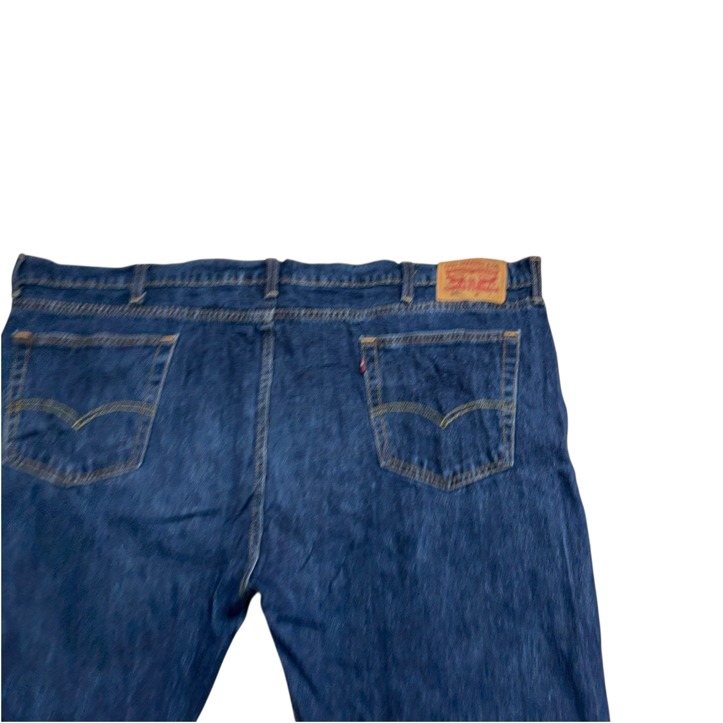 Levis 541 Jeans W50 L29 Mens Dark Blue Athletic Tapered Fit Stretch Denim (E)