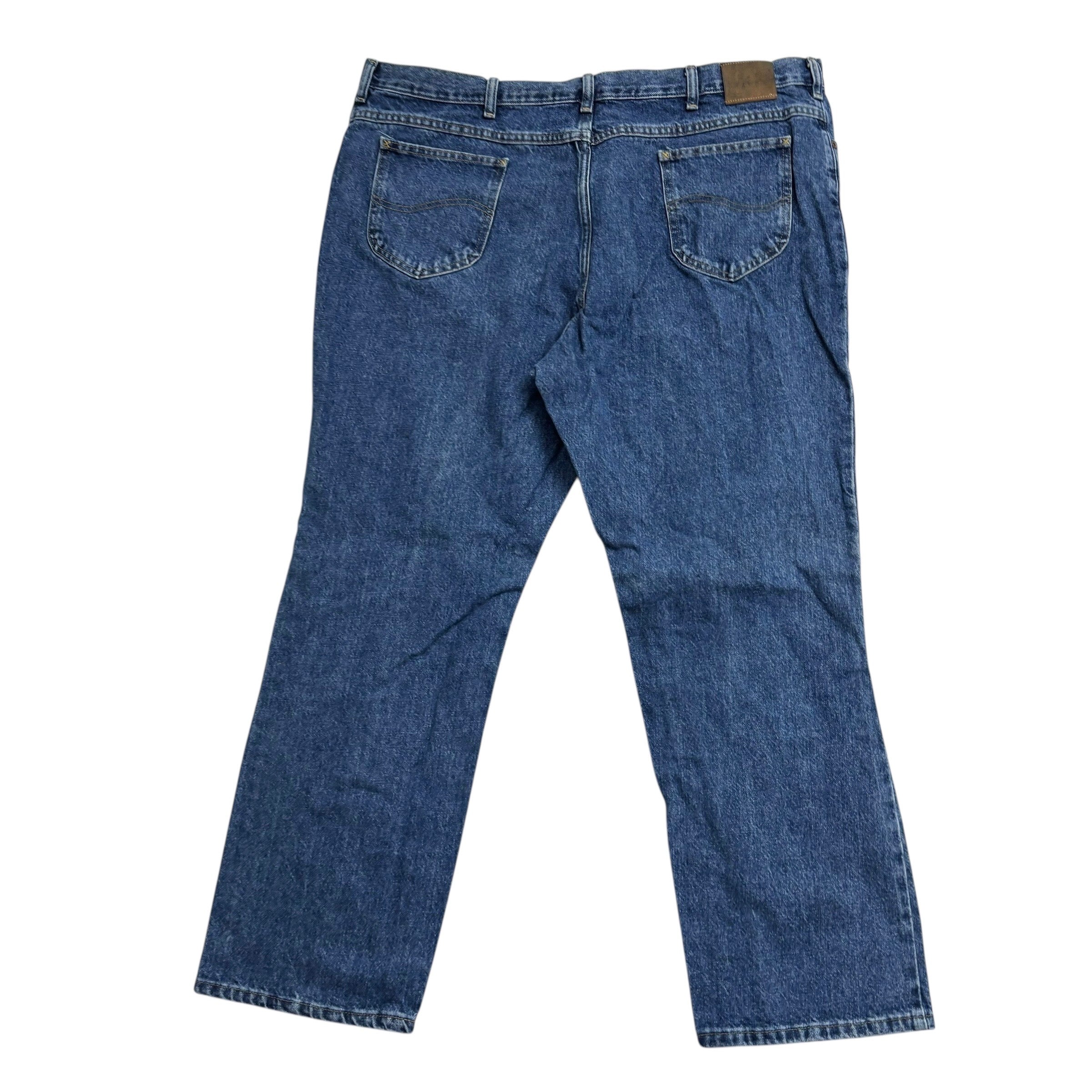 Lee Jeans W42 L30 Mens Regular Straight Fit Mid Blue Vintage Denim 90s (E)