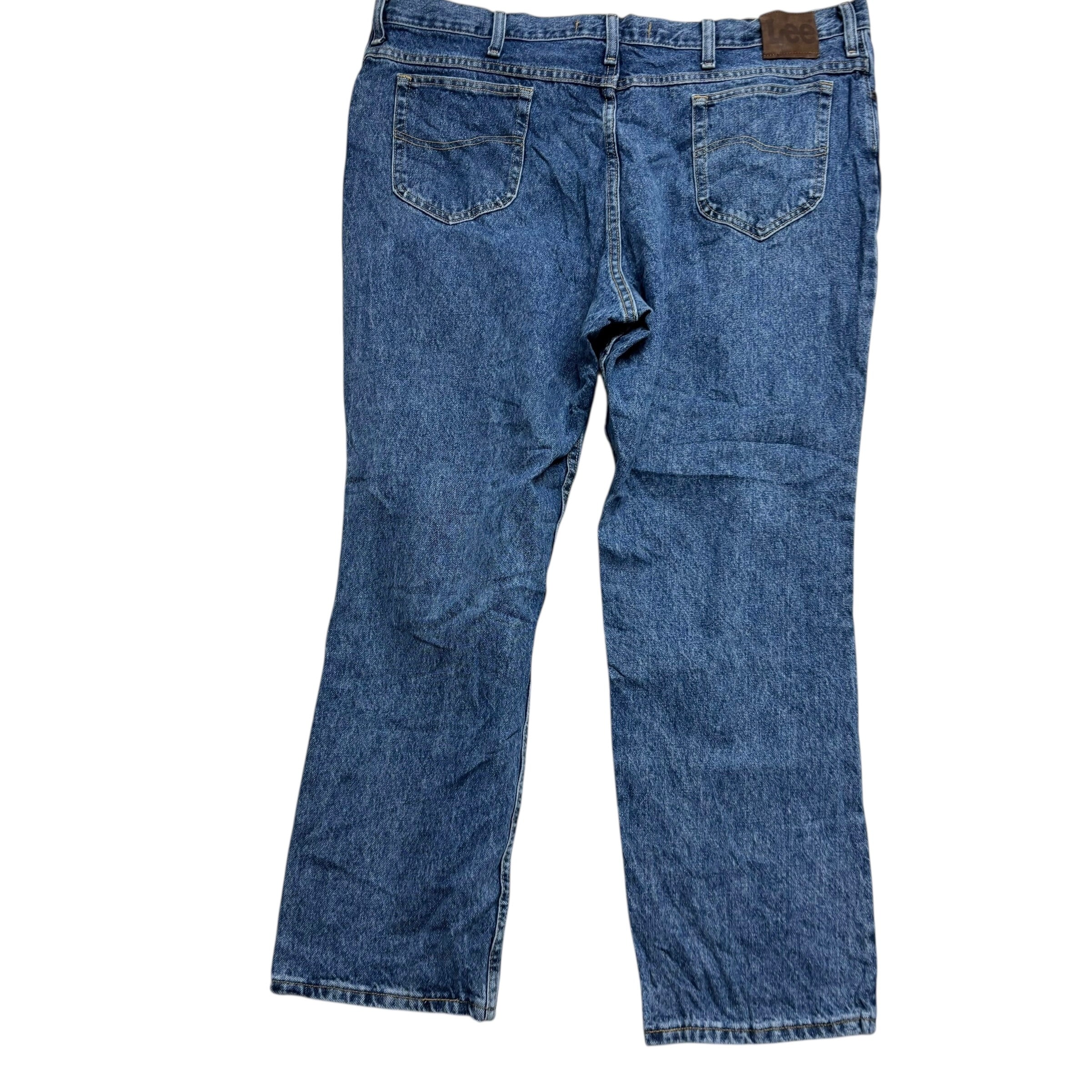 Lee Jeans W42 L30 Mens Mid Blue Regular Straight Fit Vintage Denim (E)